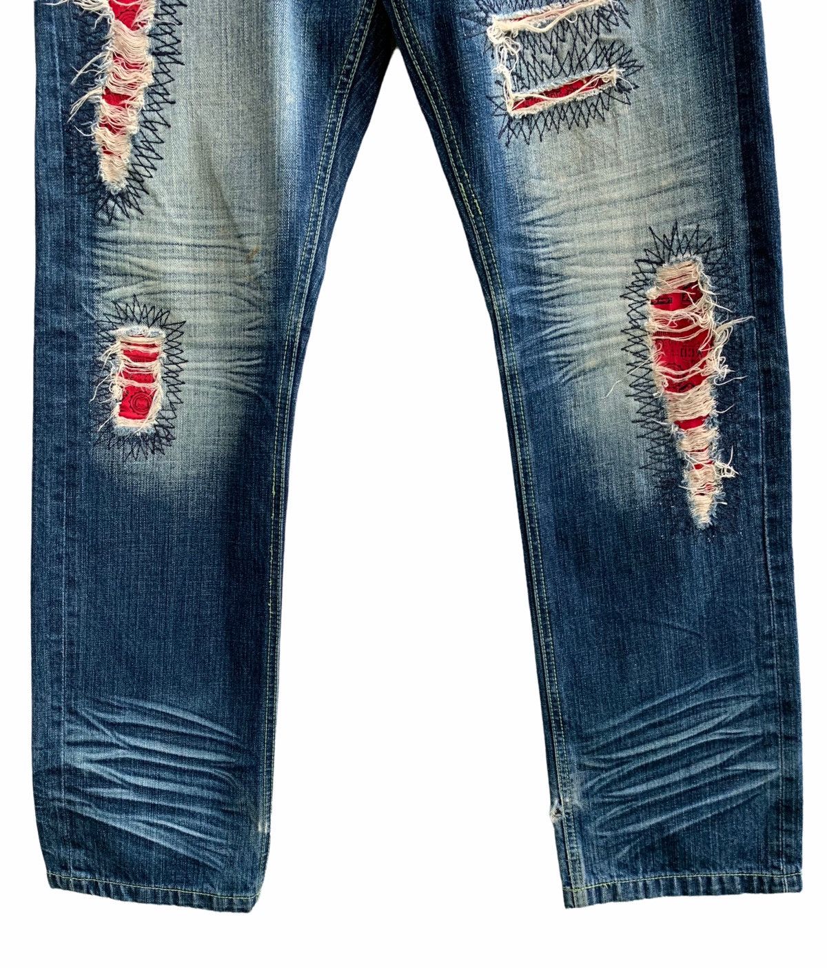 Japanese Brand More Core Division Distressed style Denim Jeans Size US 32 / EU 48 - 5 Thumbnail