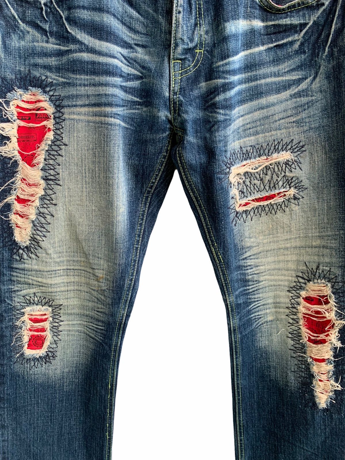 Japanese Brand More Core Division Distressed style Denim Jeans Size US 32 / EU 48 - 6 Thumbnail
