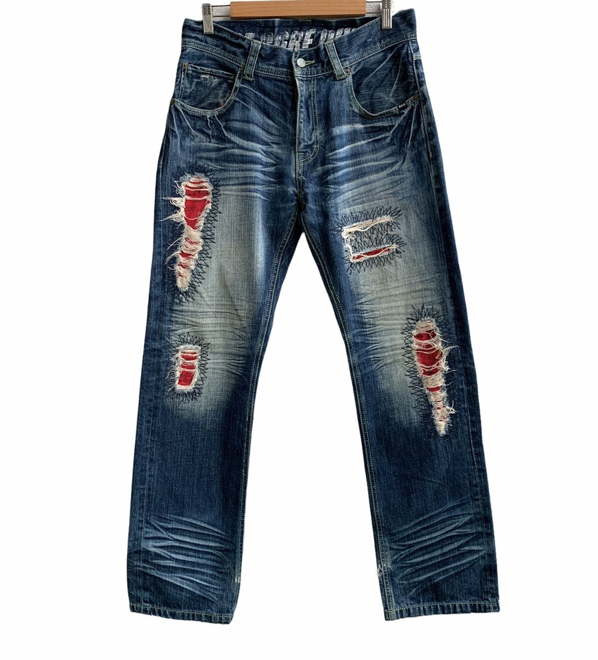Japanese Brand More Core Division Distressed style Denim Jeans Size US 32 / EU 48 - 1 Thumbnail