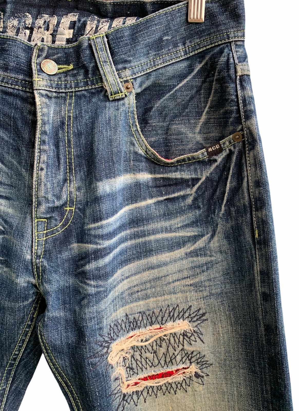 Japanese Brand More Core Division Distressed style Denim Jeans Size US 32 / EU 48 - 8 Thumbnail