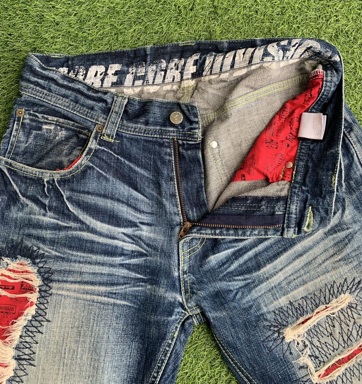 Japanese Brand More Core Division Distressed style Denim Jeans Size US 32 / EU 48 - 15 Thumbnail