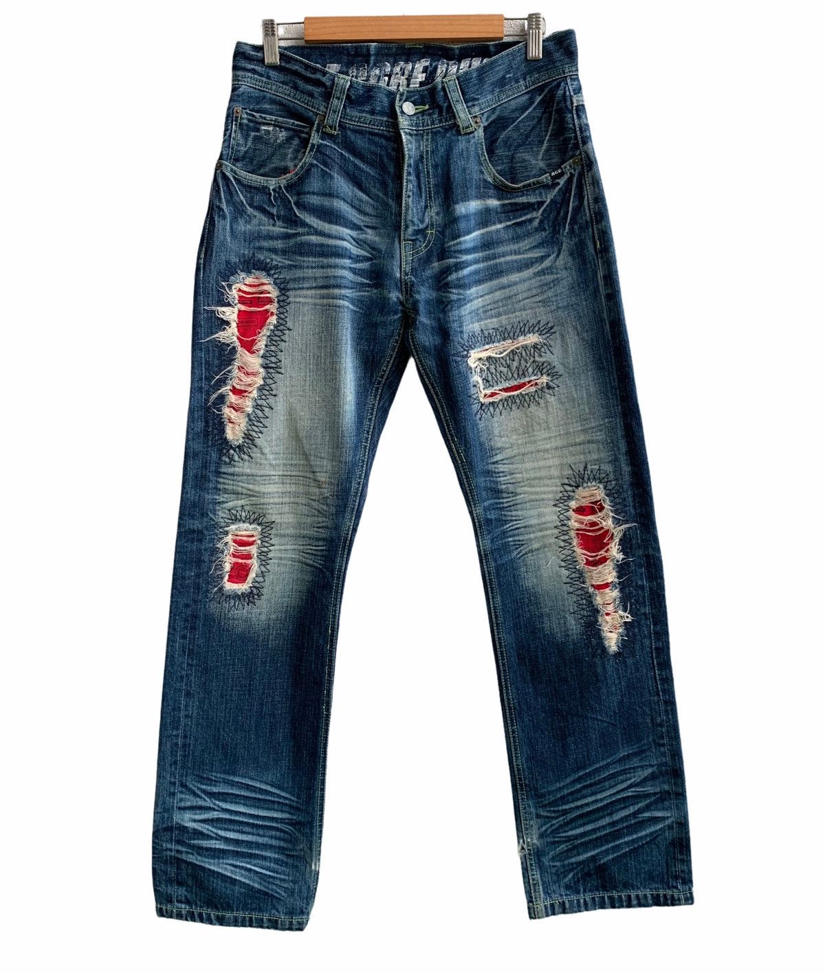 Japanese Brand More Core Division Distressed style Denim Jeans Size US 32 / EU 48 - 3 Thumbnail