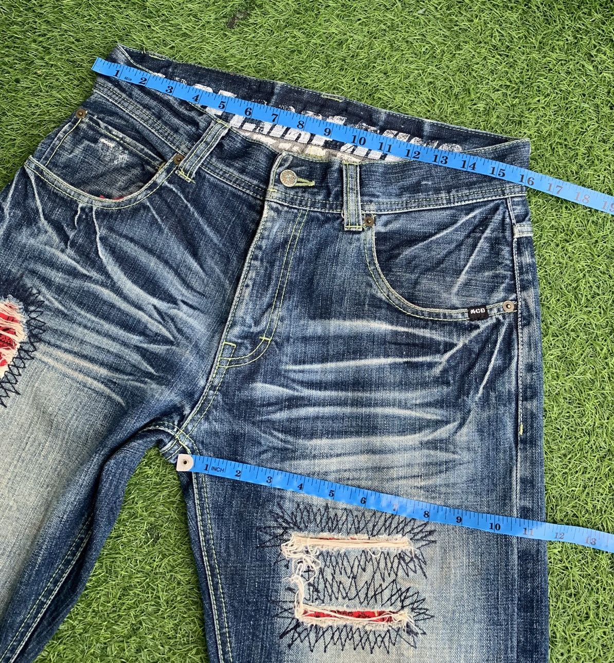 Japanese Brand More Core Division Distressed style Denim Jeans Size US 32 / EU 48 - 18 Thumbnail