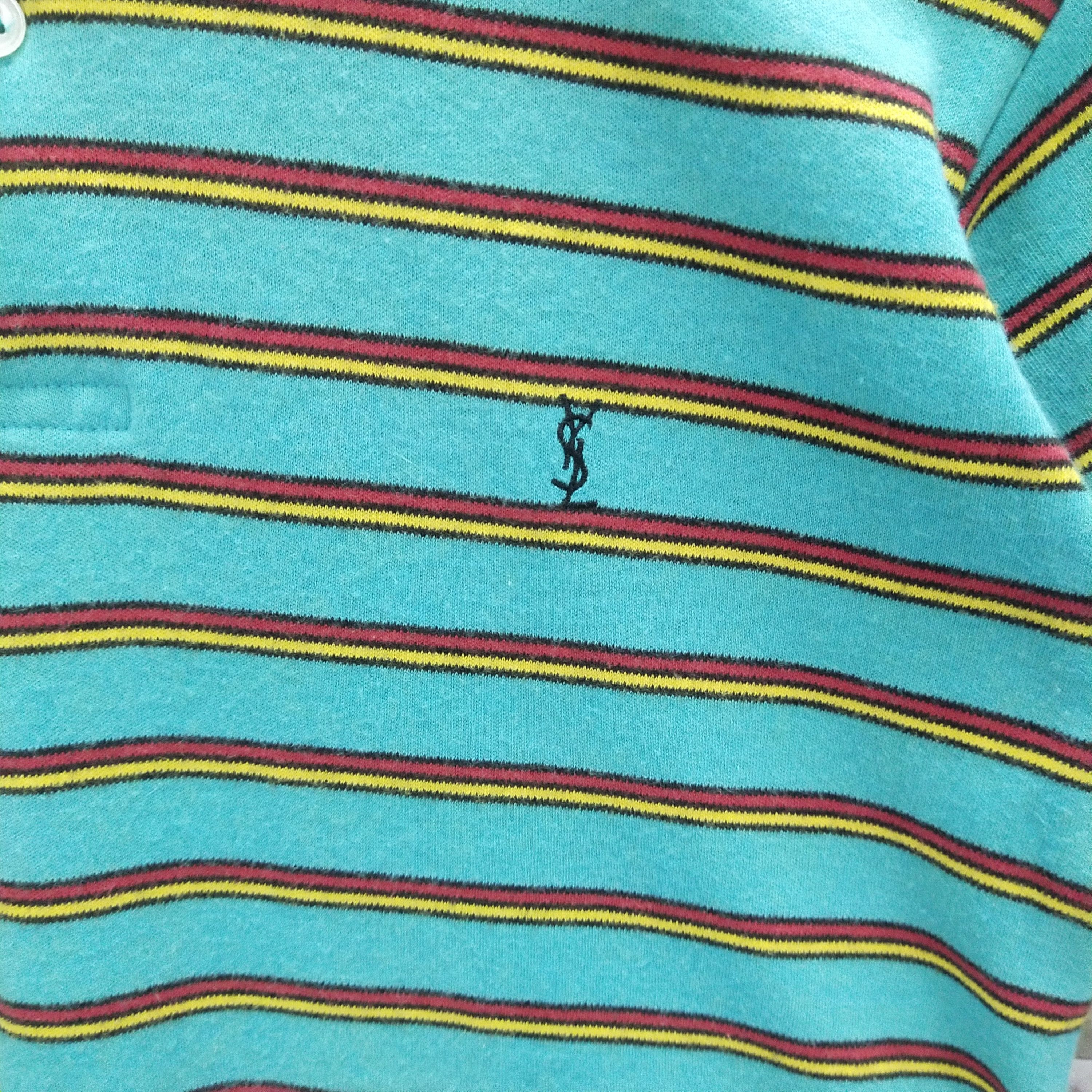 Yves Saint Laurent Vintage Yves Saint Laurent Stripe Polo Shirt Size US S / EU 44-46 / 1 - 4 Thumbnail