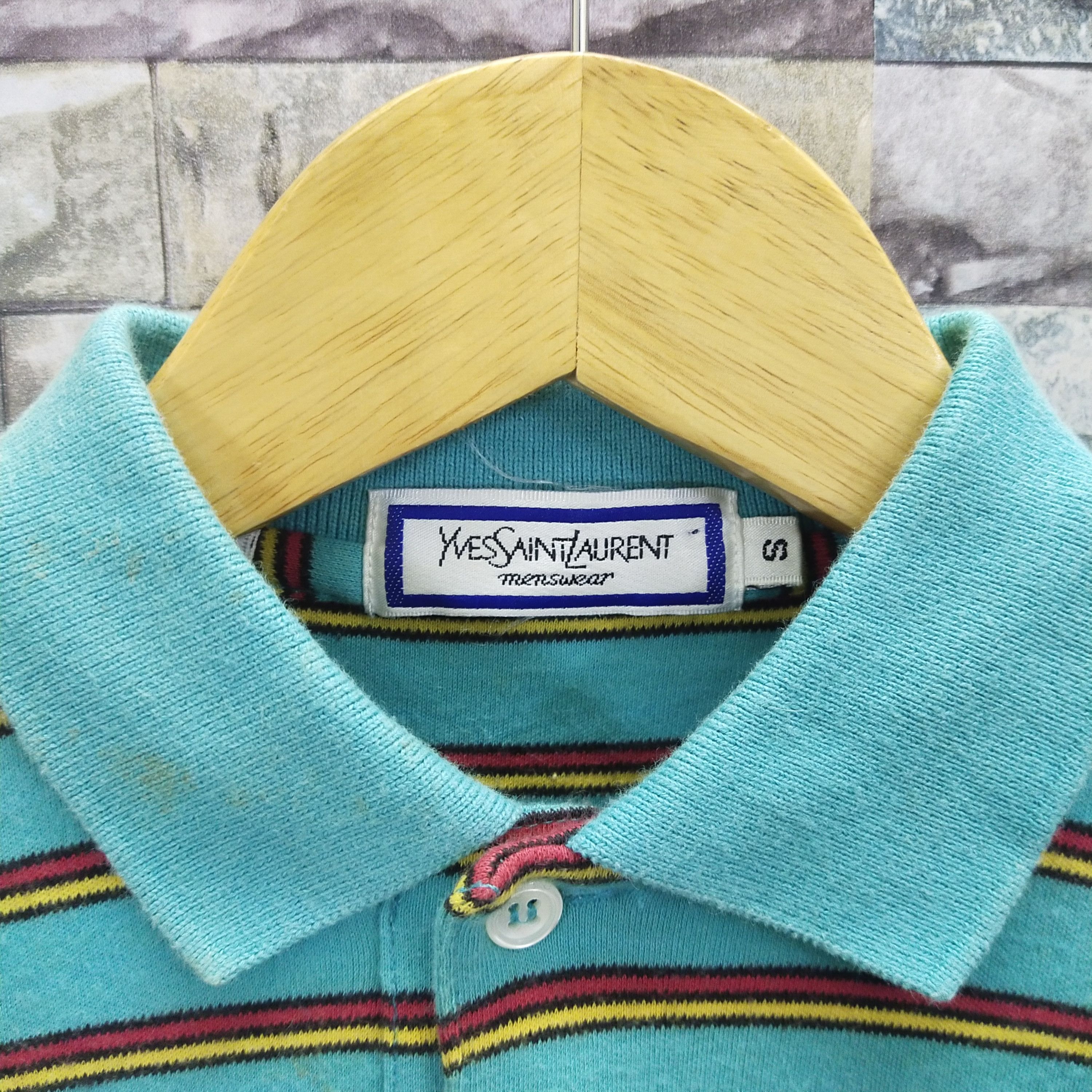 Yves Saint Laurent Vintage Yves Saint Laurent Stripe Polo Shirt Size US S / EU 44-46 / 1 - 5 Thumbnail
