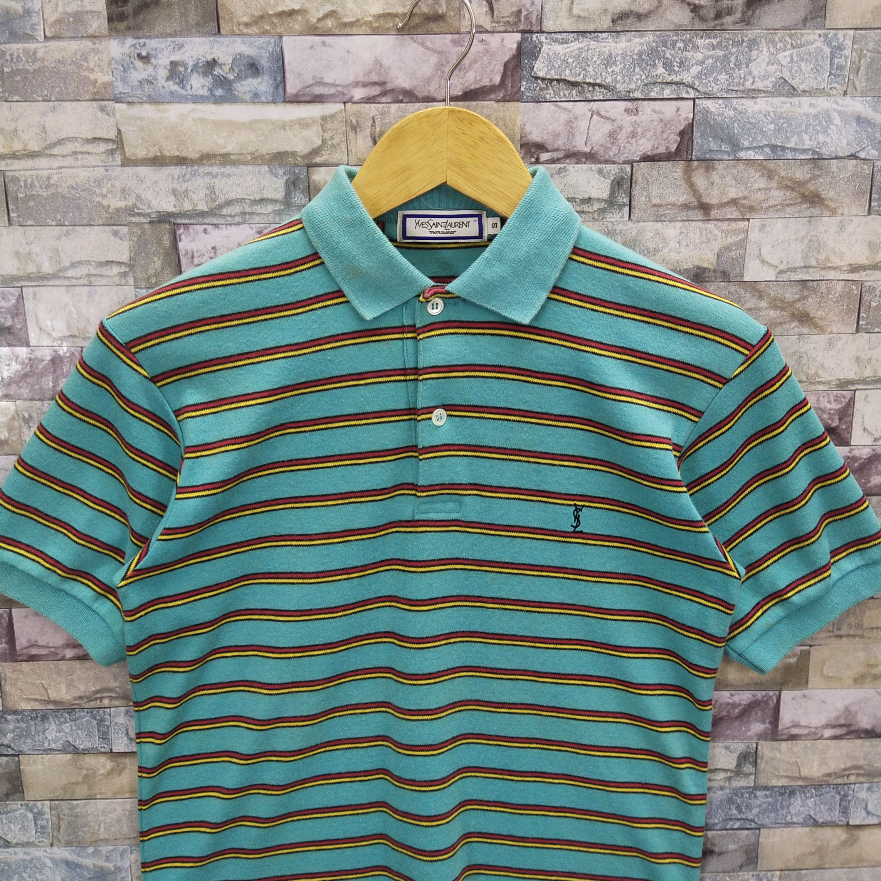 Yves Saint Laurent Vintage Yves Saint Laurent Stripe Polo Shirt Size US S / EU 44-46 / 1 - 2 Thumbnail