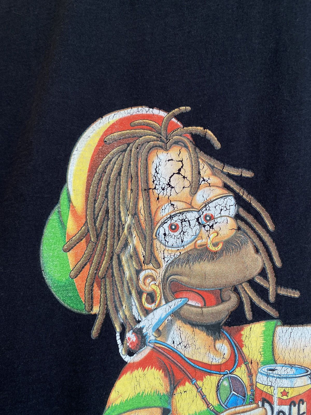 Cartoon Network Vintage The Simpson Rasta Marijuana Cannabis t Shirt Size US L / EU 52-54 / 3 - 3 Thumbnail
