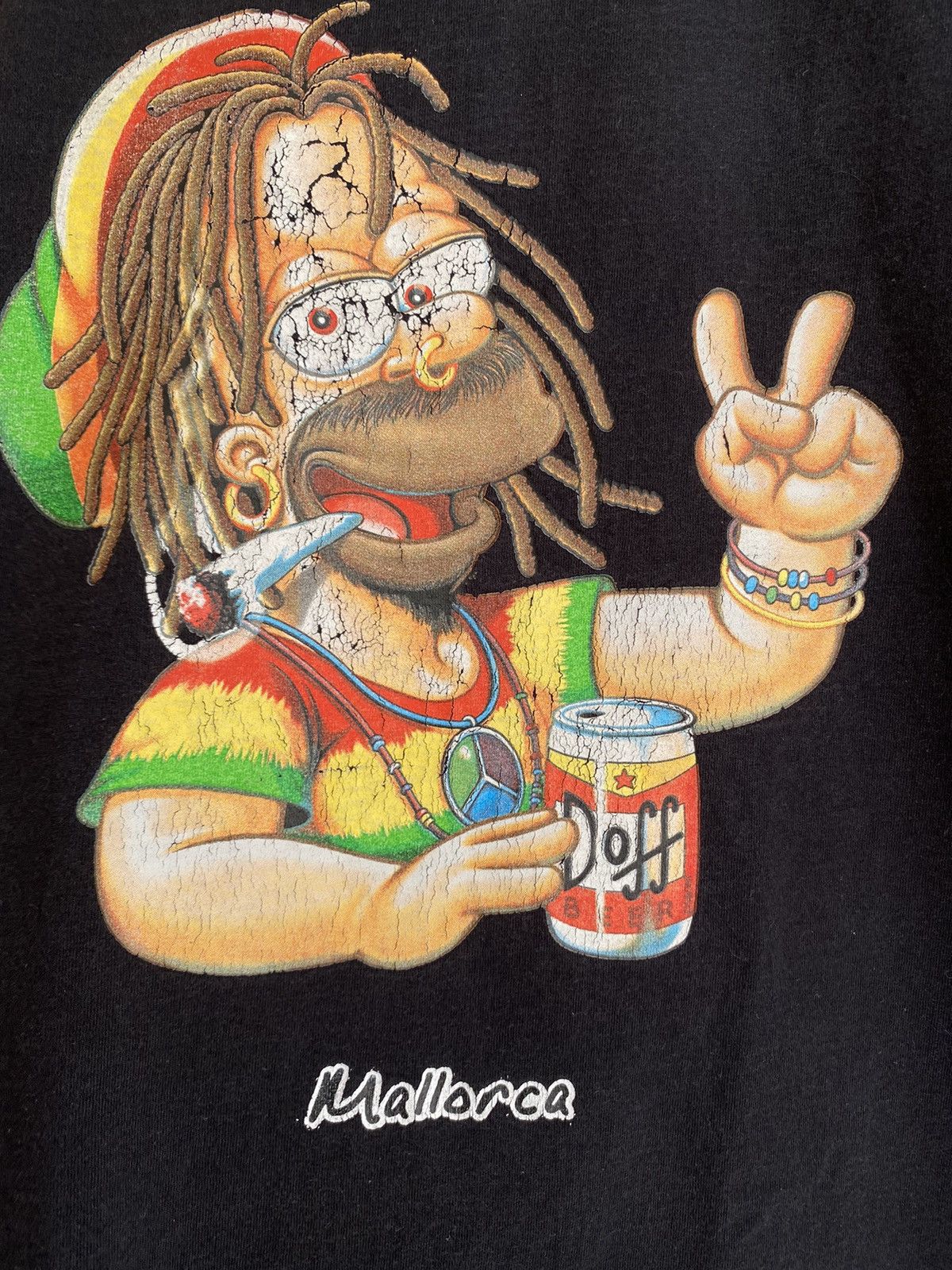 Cartoon Network Vintage The Simpson Rasta Marijuana Cannabis t Shirt Size US L / EU 52-54 / 3 - 4 Thumbnail