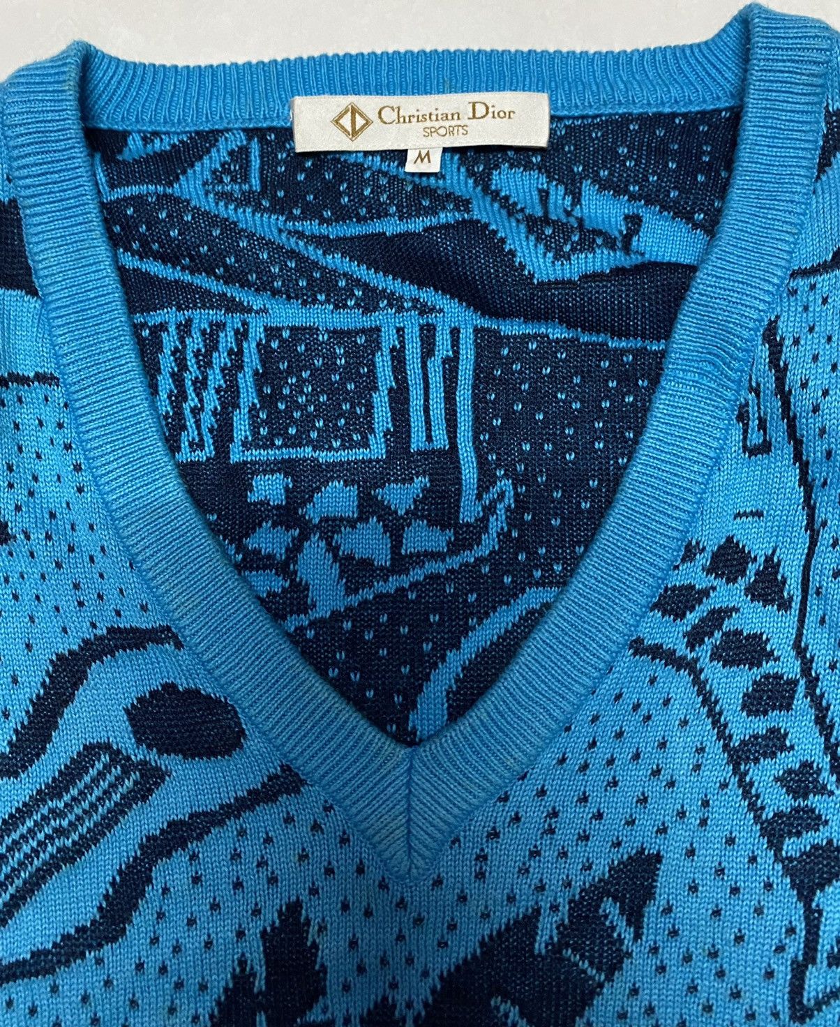 Dior 90s DIOR sport intarsia jacquard knit Size US S / EU 44-46 / 1 - 6 Thumbnail