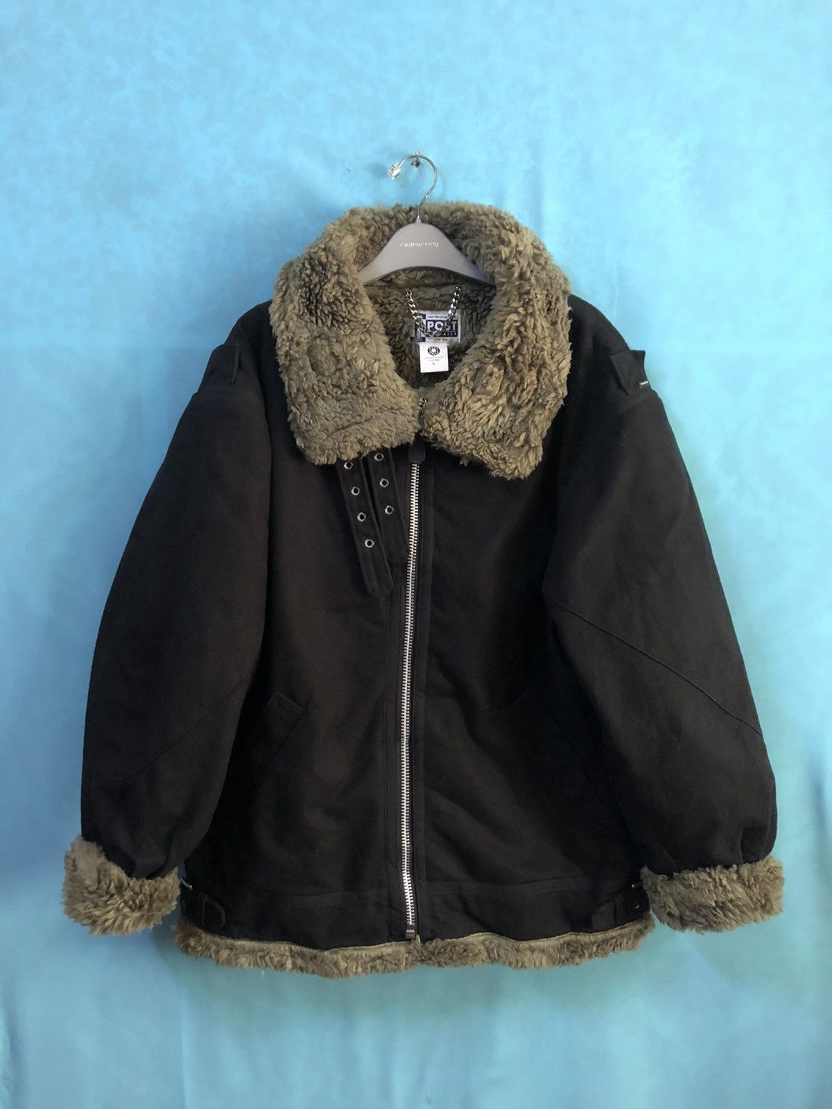 Post Overalls 2000s heavy b3 b-3 faux fur #A2 Size US L / EU 52-54 / 3 - 4 Thumbnail