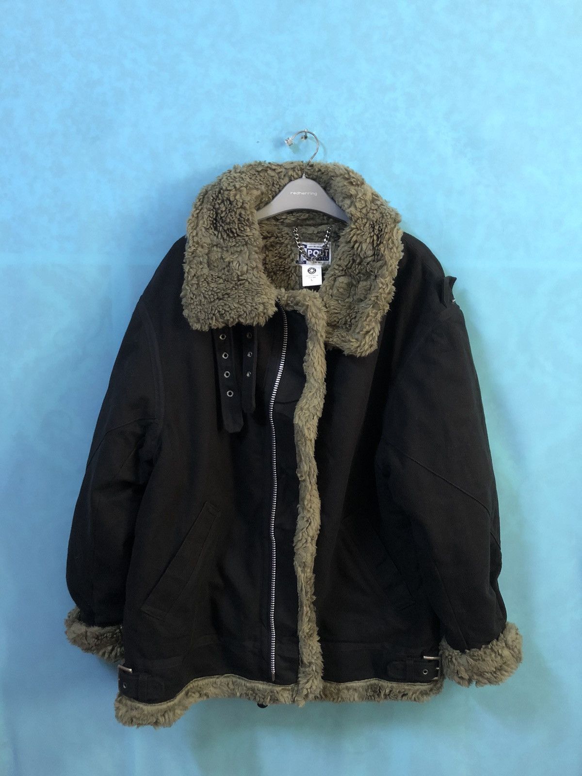 Post Overalls 2000s heavy b3 b-3 faux fur #A2 Size US L / EU 52-54 / 3 - 3 Thumbnail