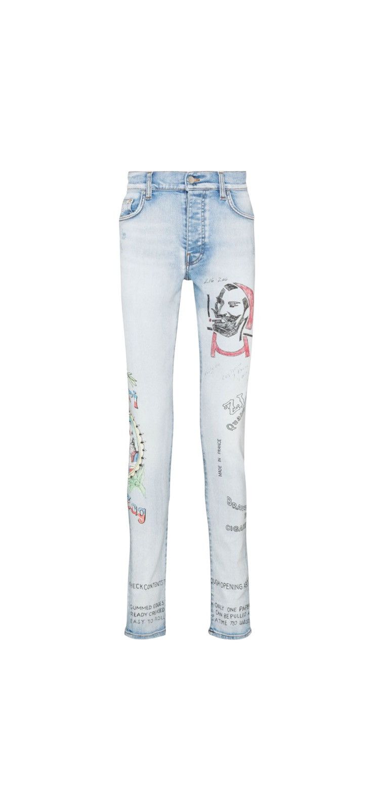Amiri Zig-Zag Skinny Jeans