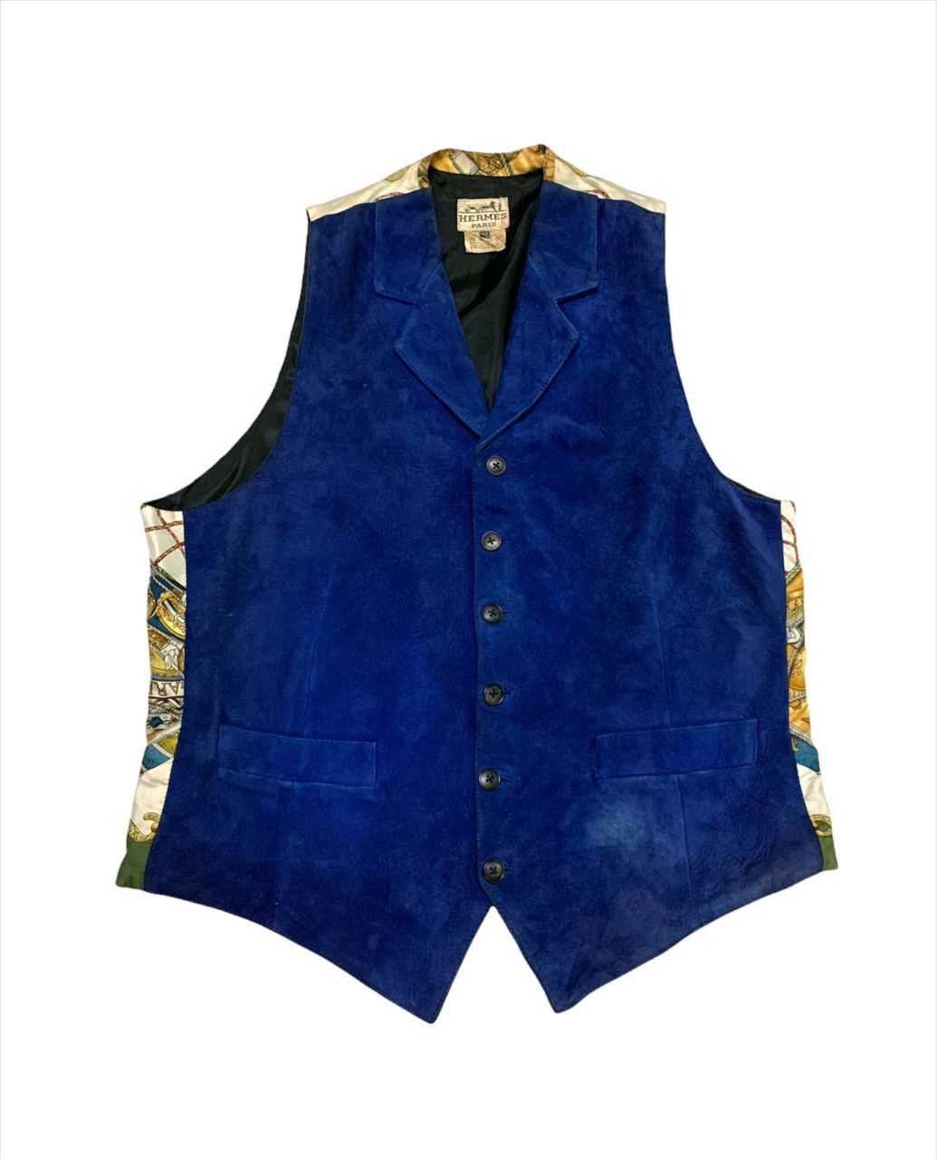 Hermes Vintage Hermes Baroque Silk Leather Waistcoat Size US M / EU 48-50 / 2 - 2 Thumbnail