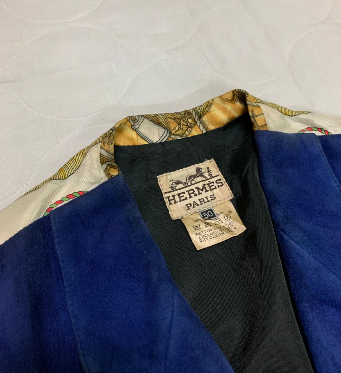 Hermes Vintage Hermes Baroque Silk Leather Waistcoat Size US M / EU 48-50 / 2 - 5 Thumbnail