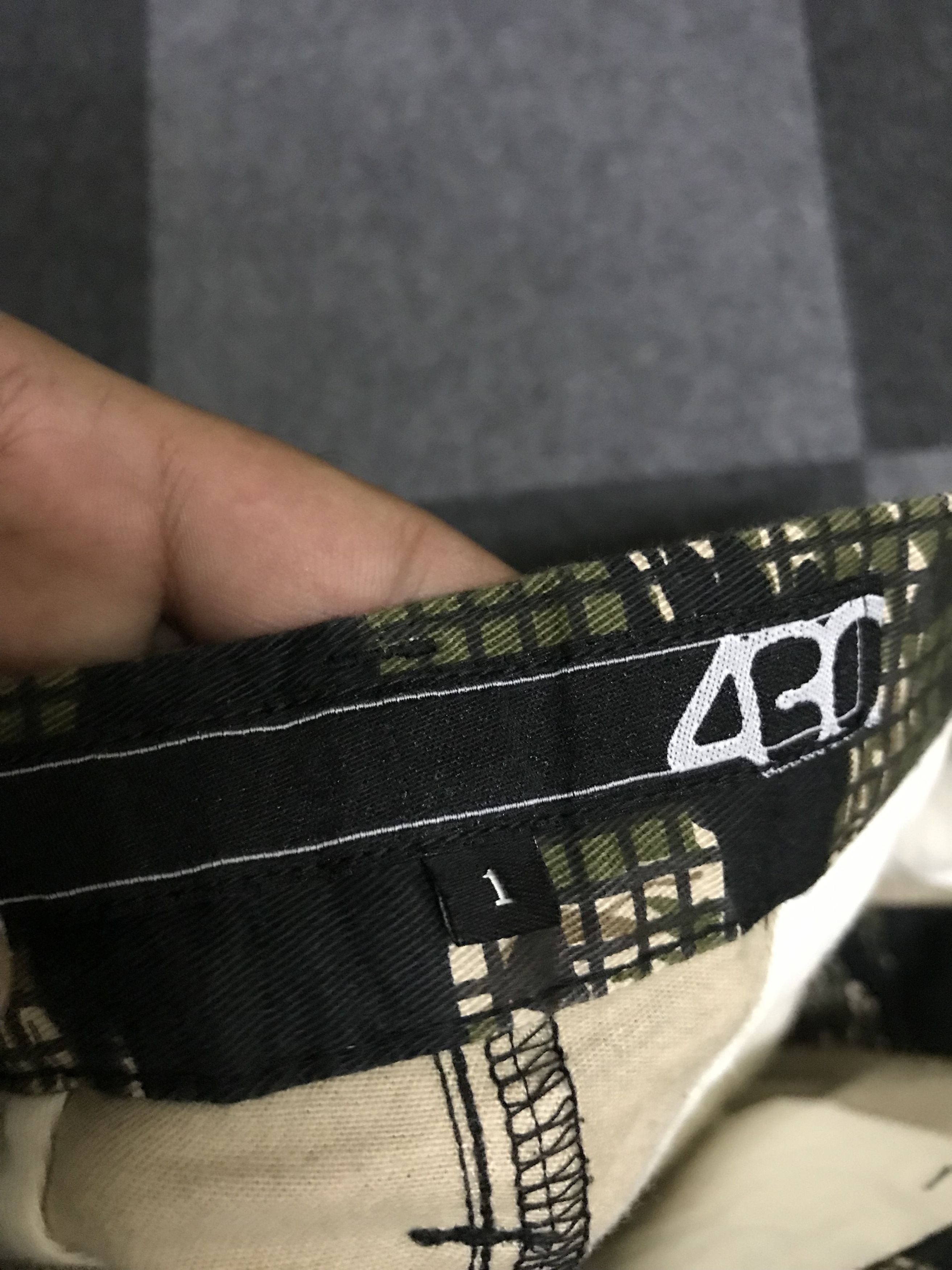 Japanese Brand P48 430 Japan Very Rare Checkered X Tiger Stripe Pant Size US 31 - 16 Thumbnail