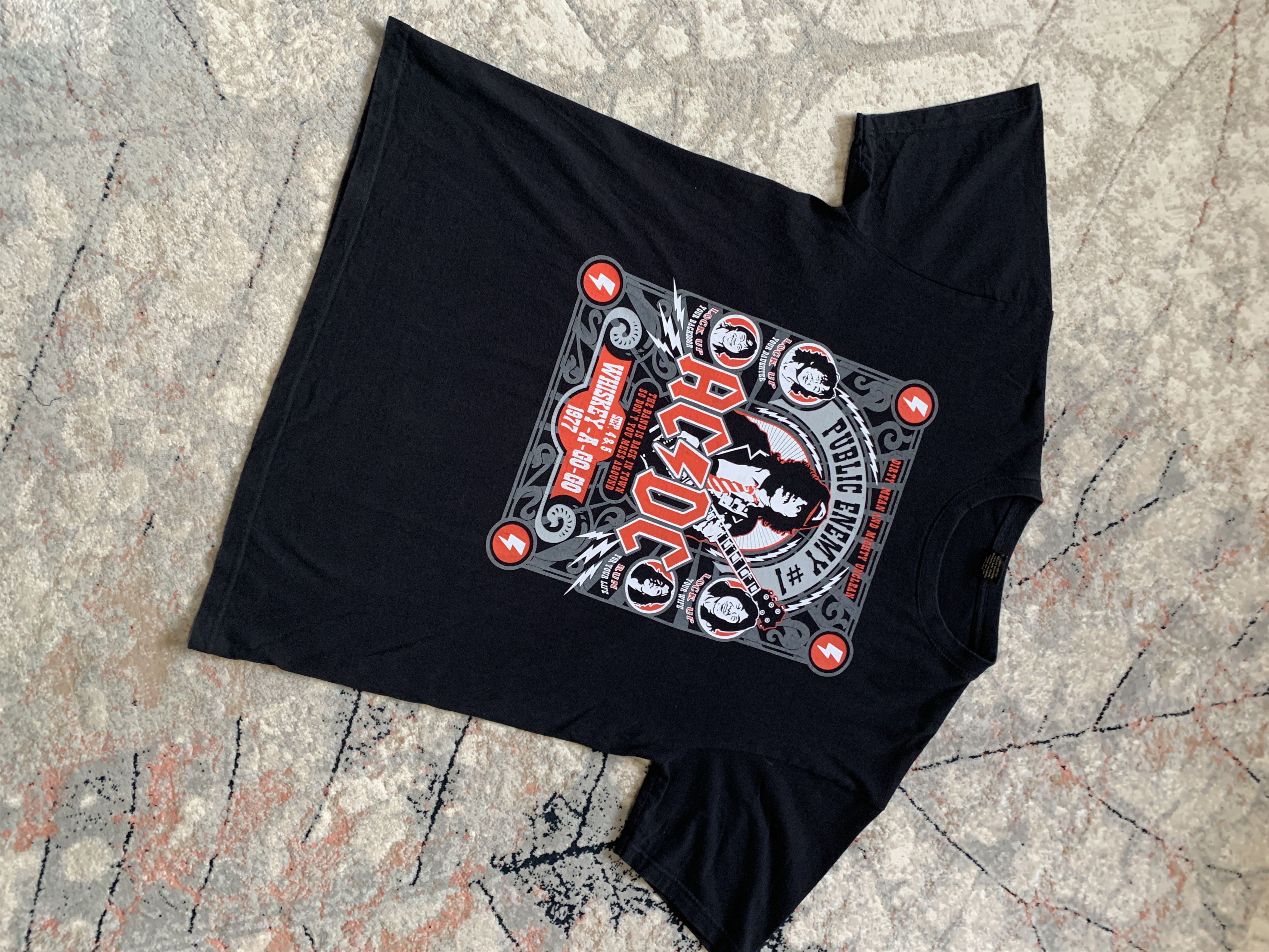 Vintage AC/DC Public Enemy Vintage T-Shirt Designed By USA Size US XL / EU 56 / 4 - 2 Thumbnail