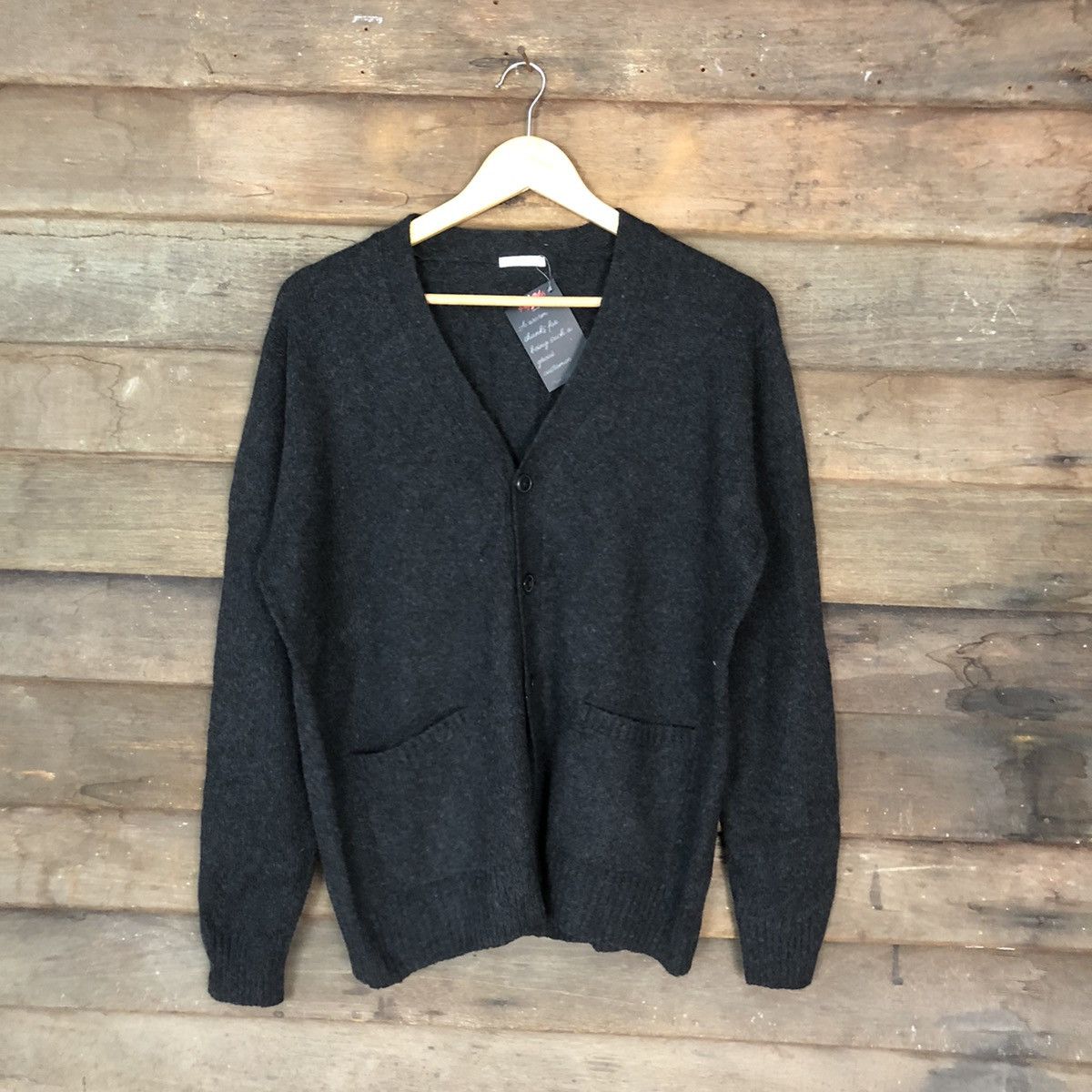 Homespun Knitwear × Japanese Brand Gu Black Patterned knitwear Cardigans #5065 Size US M / EU 48-50 / 2 - 1 Thumbnail