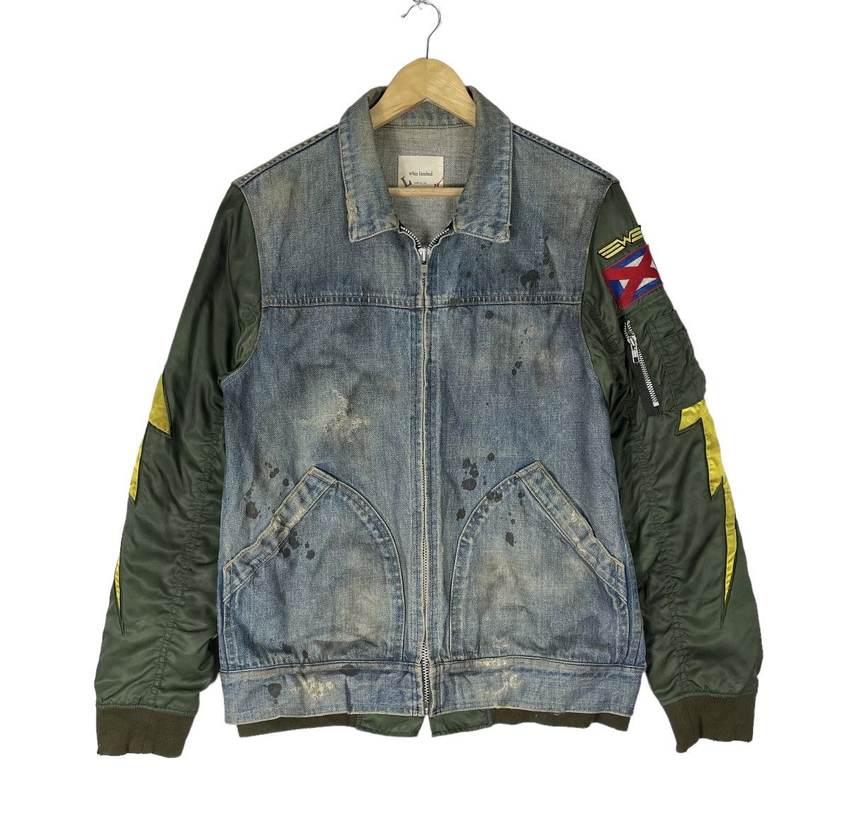 Japanese Brand × WHIZ LIMITED ☀️WHIZ LIMITED JAPAN LUMP DENIM ZIPPER JACKET Size US M / EU 48-50 / 2 - 4 Thumbnail