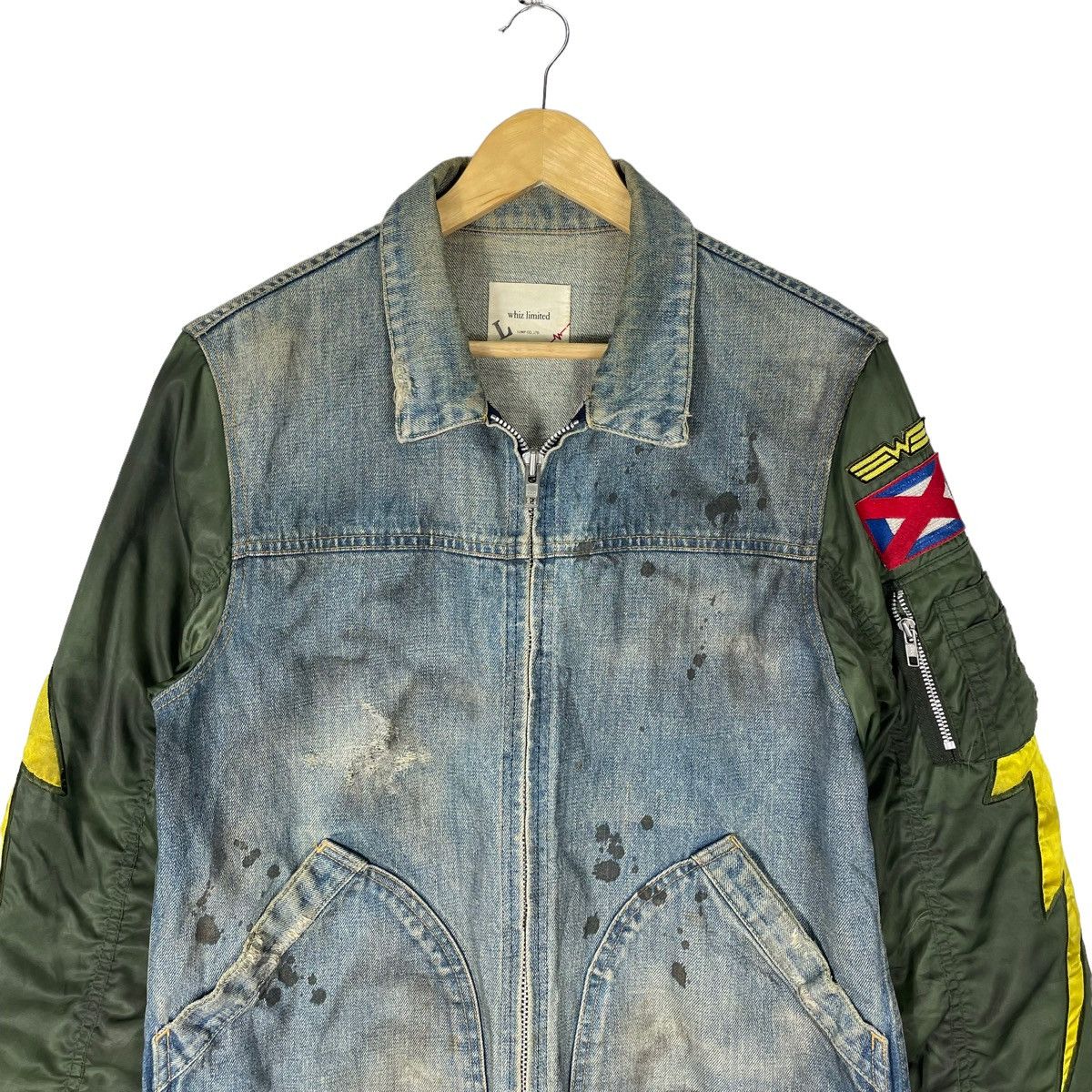 Japanese Brand × WHIZ LIMITED ☀️WHIZ LIMITED JAPAN LUMP DENIM ZIPPER JACKET Size US M / EU 48-50 / 2 - 6 Thumbnail