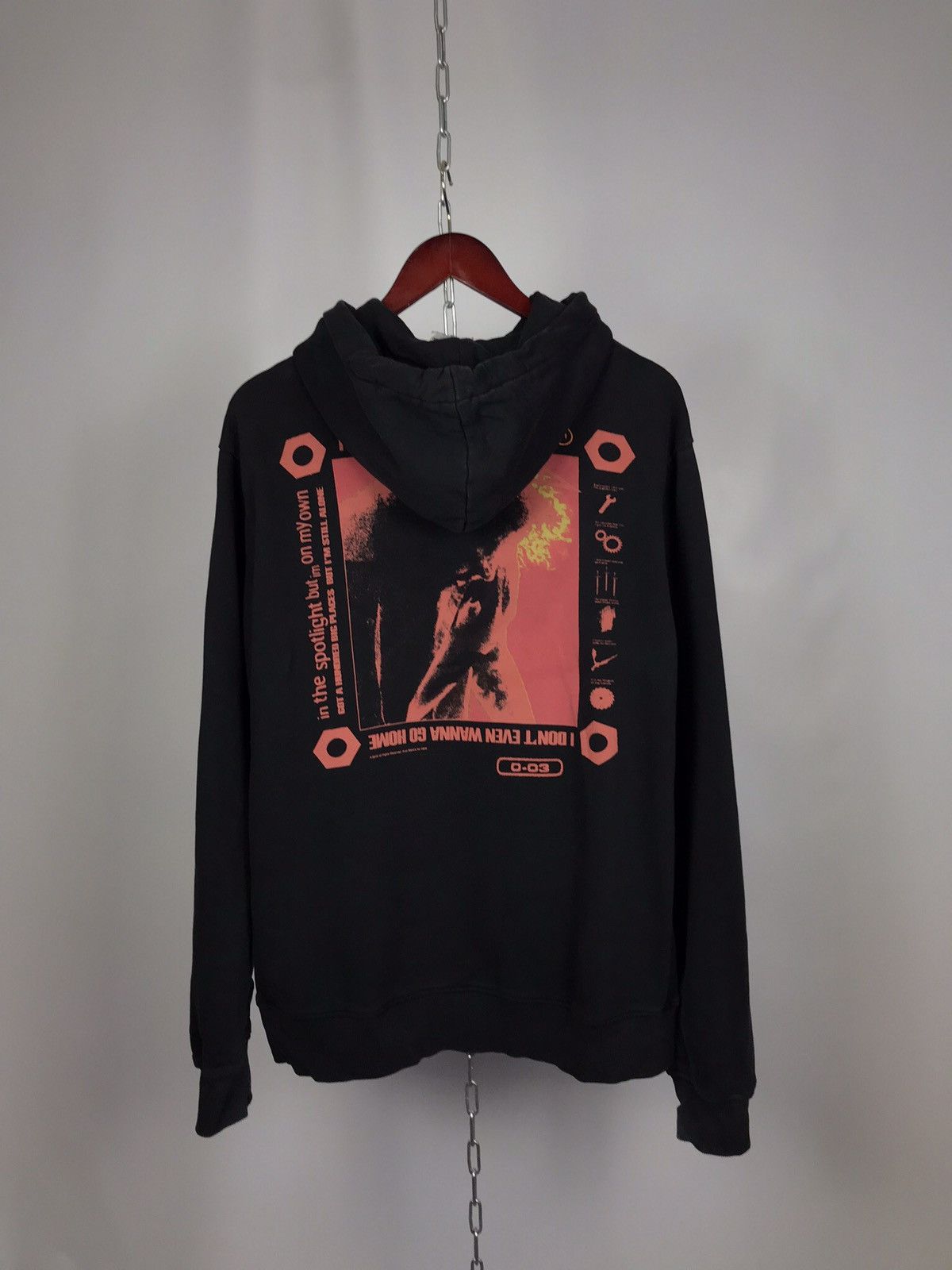 image of Post Malone X H&m Posty Co. Tour Hoodie in Black, Men's (Size Medium)