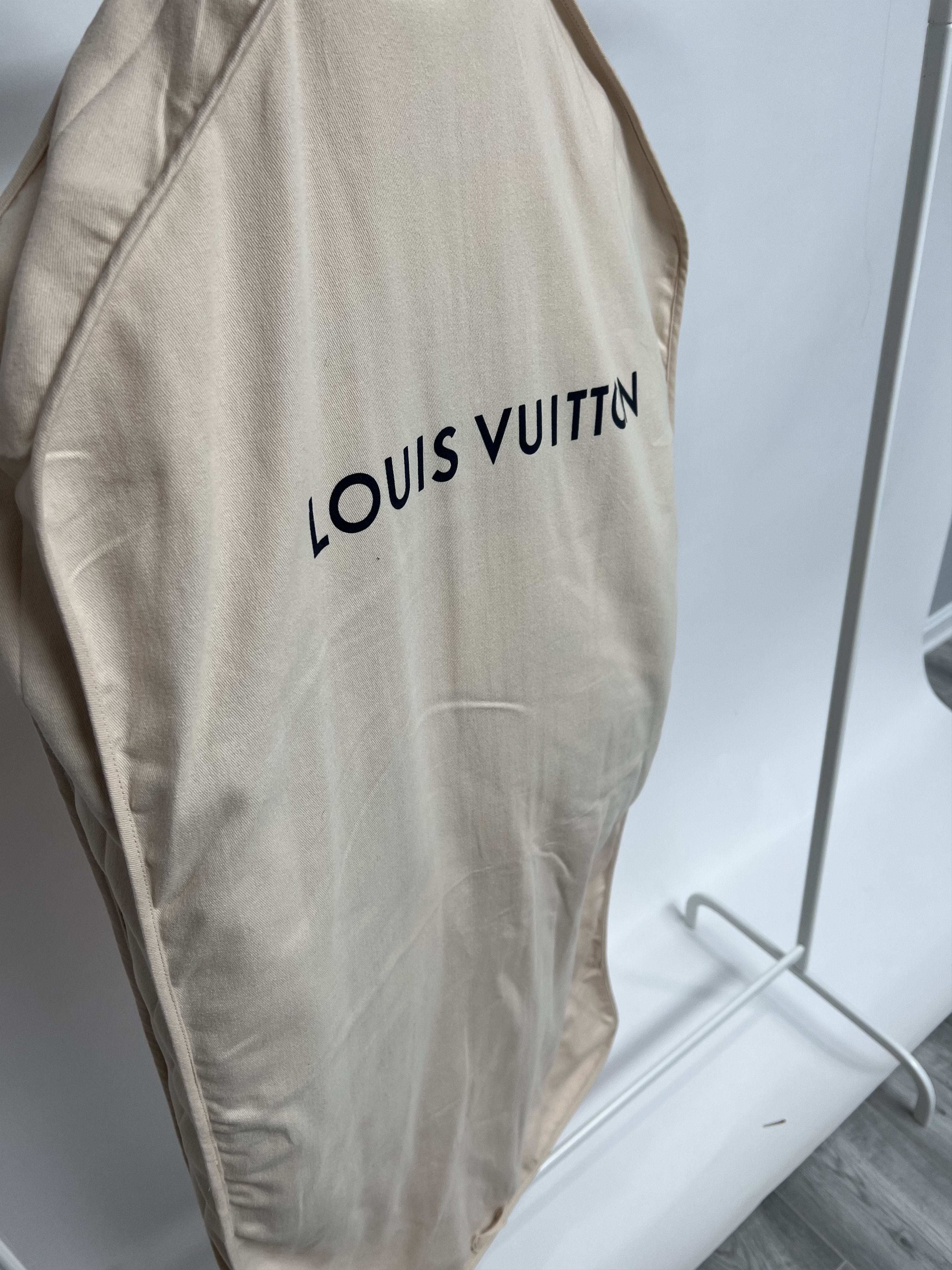 Louis Vuitton FW22 Cream Patched Bunny Varsity Jacket - Ākaibu Store