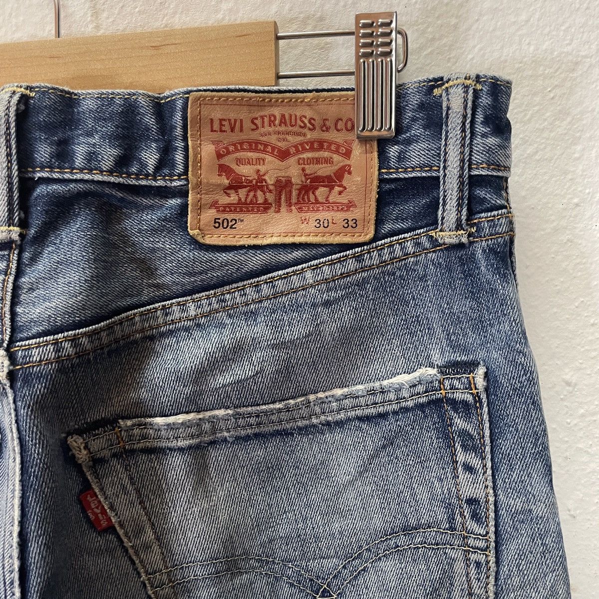 Levi's Vintage Levis 502 Distressed Denim Jeans Size US 32 / EU 48 - 5 Thumbnail