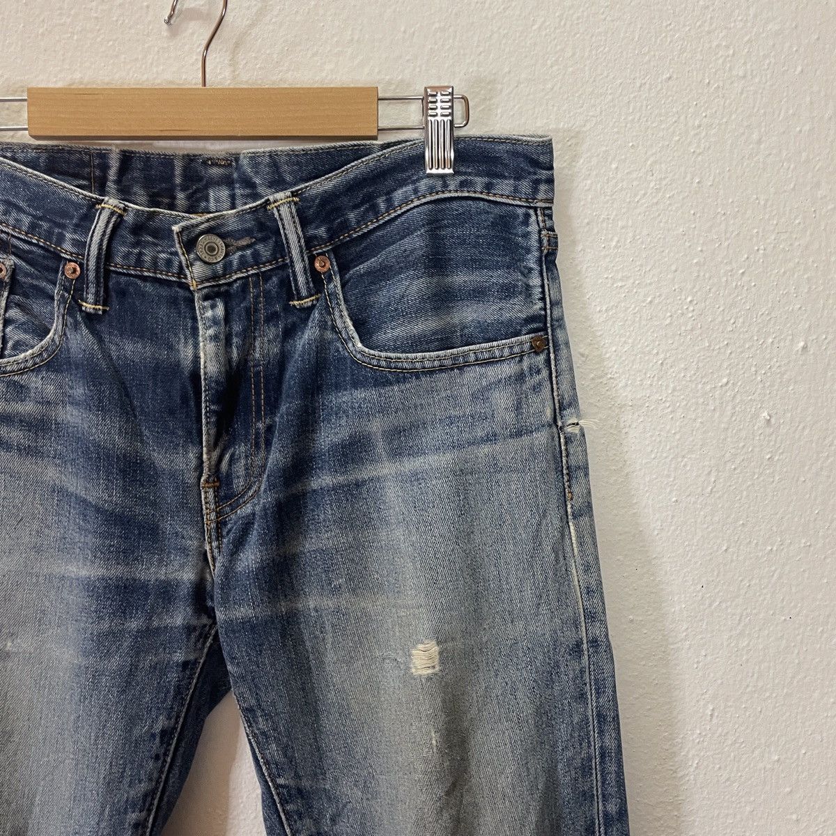 Levi's Vintage Levis 502 Distressed Denim Jeans Size US 32 / EU 48 - 2 Thumbnail