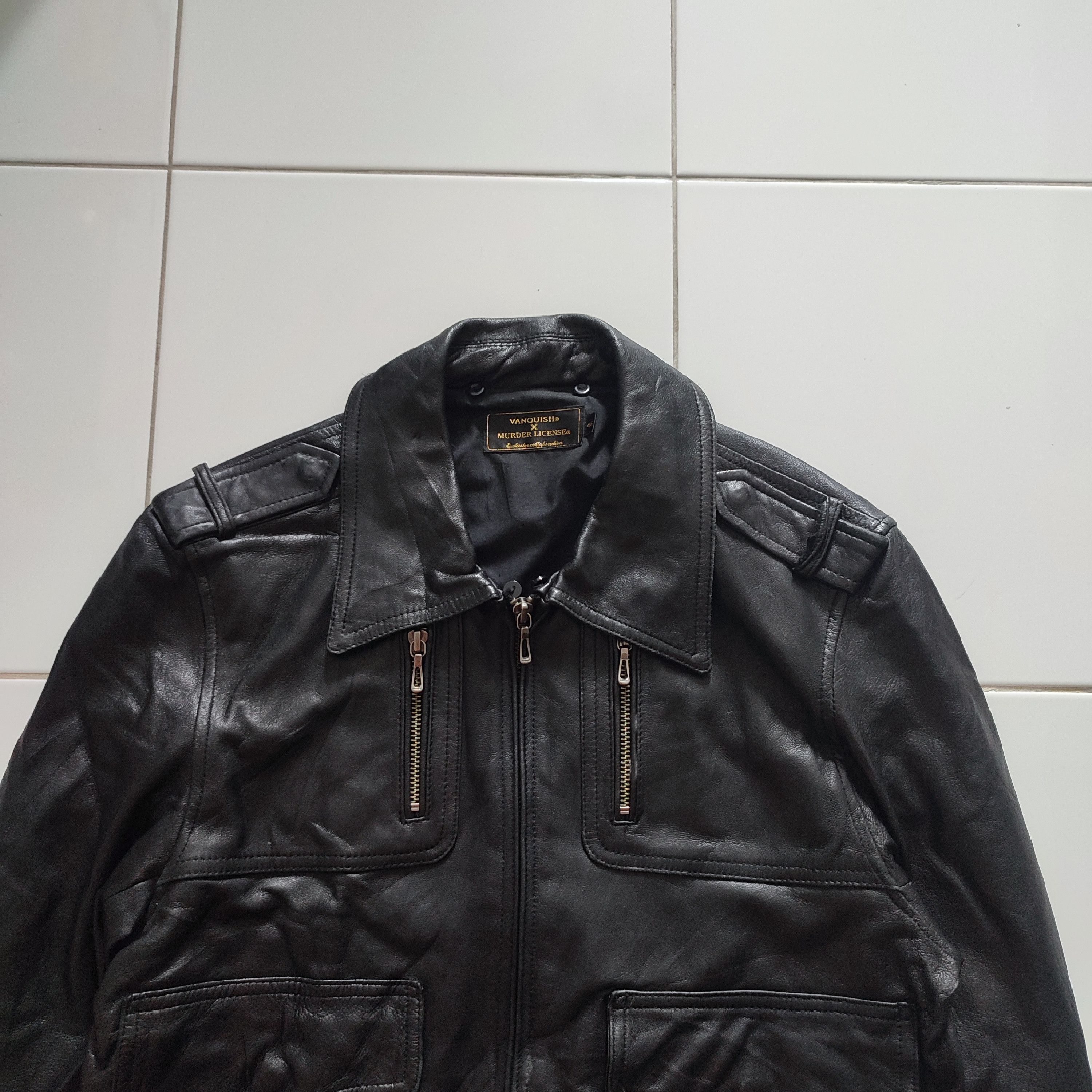 Designer × Japanese Brand × Vanquish 🔥STEAL🔥Very Rare Vanquish Murder license Leather Jacket Size US S / EU 44-46 / 1 - 4 Thumbnail