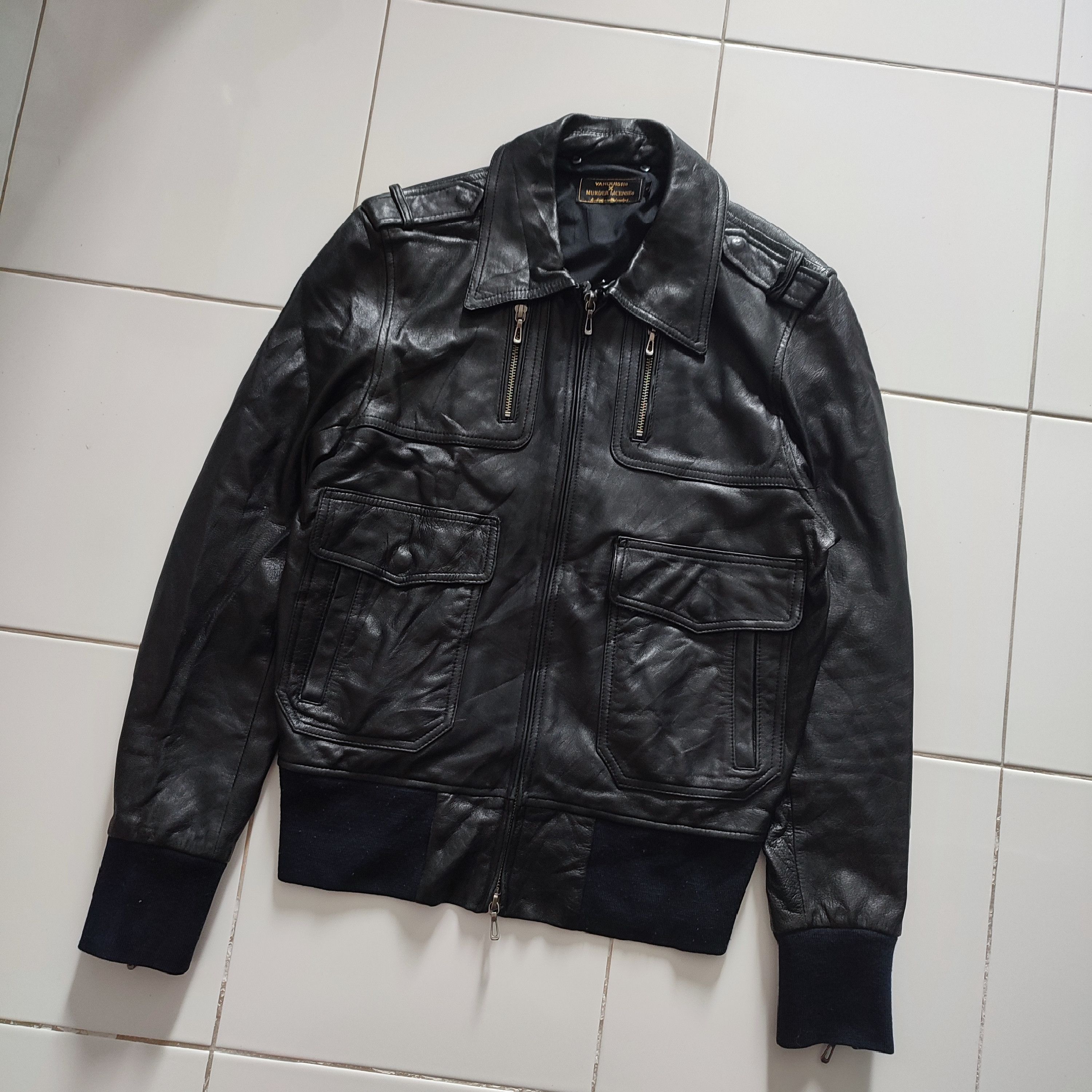 Designer × Japanese Brand × Vanquish 🔥STEAL🔥Very Rare Vanquish Murder license Leather Jacket Size US S / EU 44-46 / 1 - 5 Thumbnail