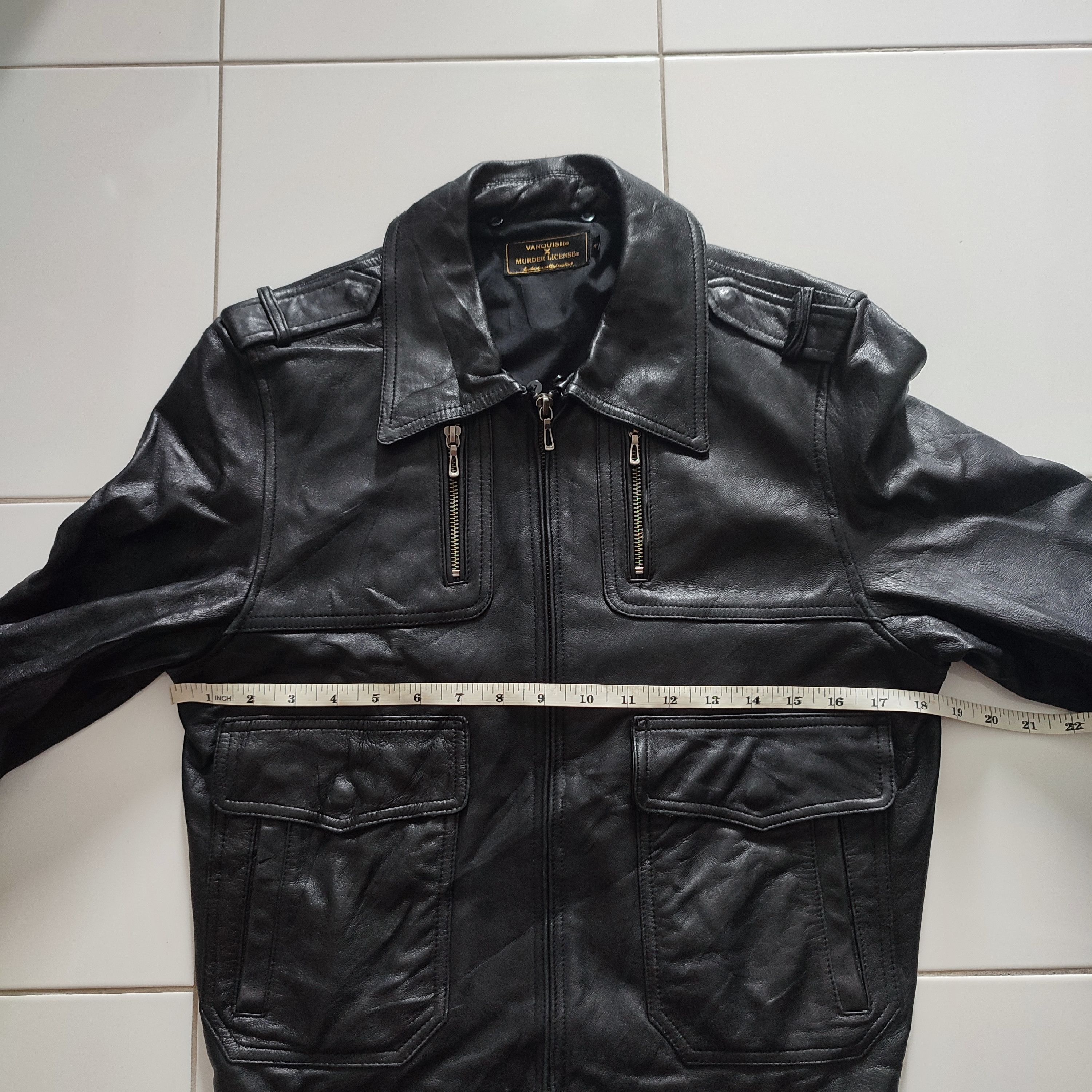 Designer × Japanese Brand × Vanquish 🔥STEAL🔥Very Rare Vanquish Murder license Leather Jacket Size US S / EU 44-46 / 1 - 10 Thumbnail