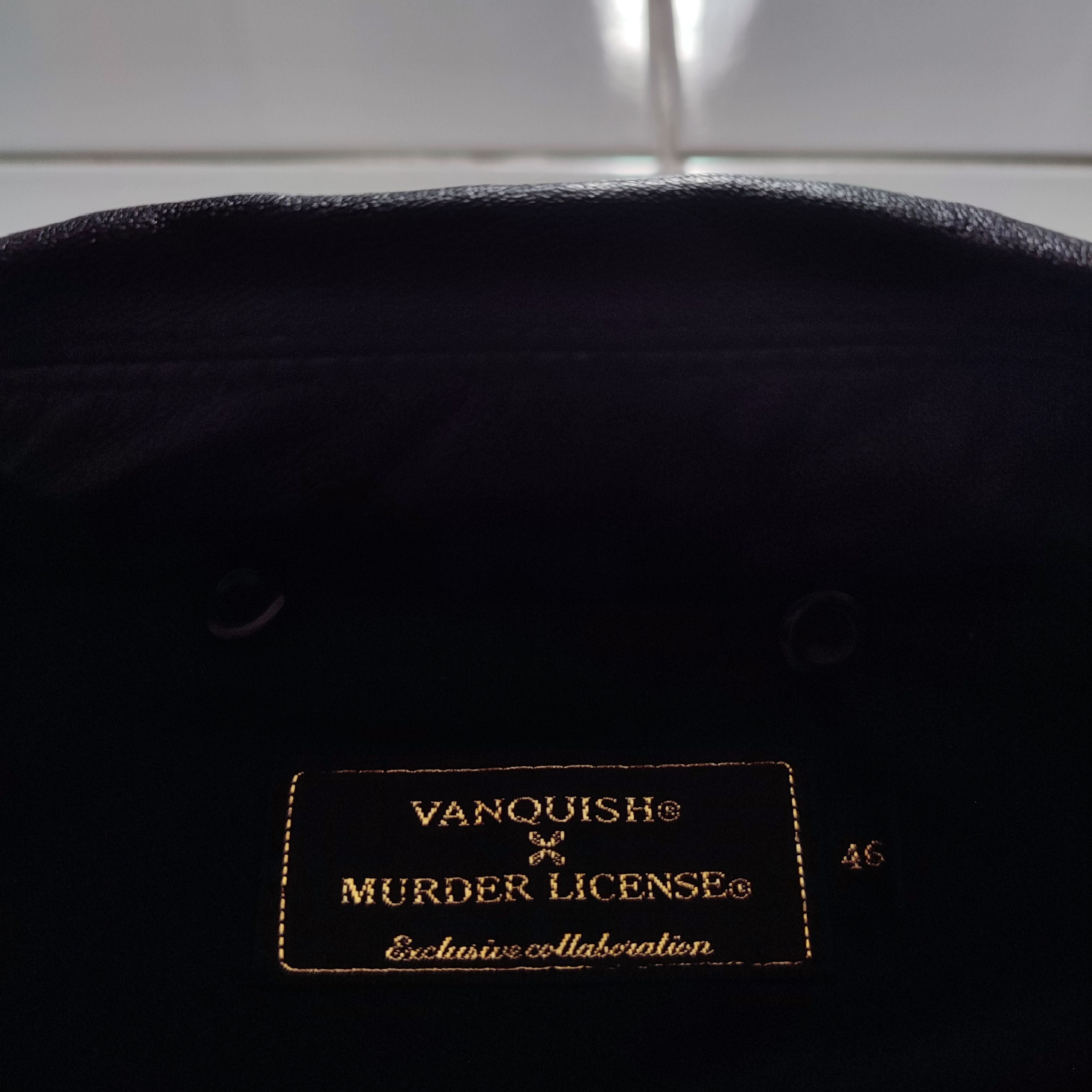 Designer × Japanese Brand × Vanquish 🔥STEAL🔥Very Rare Vanquish Murder license Leather Jacket Size US S / EU 44-46 / 1 - 8 Thumbnail