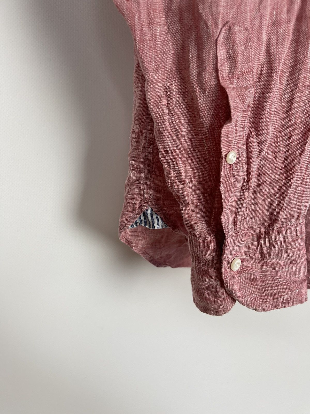 Other Gutteridge Dal 1878 100% Linen red long sleeve shirt Size US L / EU 52-54 / 3 - 6 Thumbnail