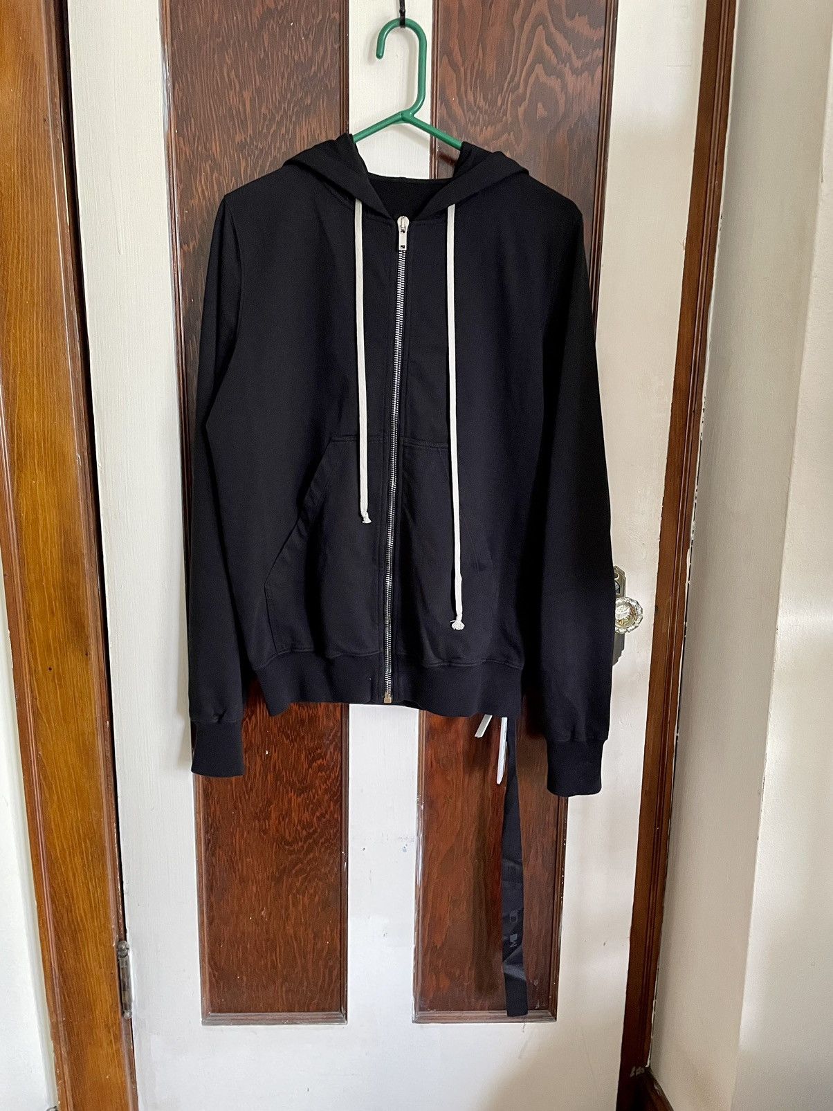 image of Rick Owens x Rick Owens Drkshdw Ss22 Jason Hoodie In Black Rig Size M, Men's