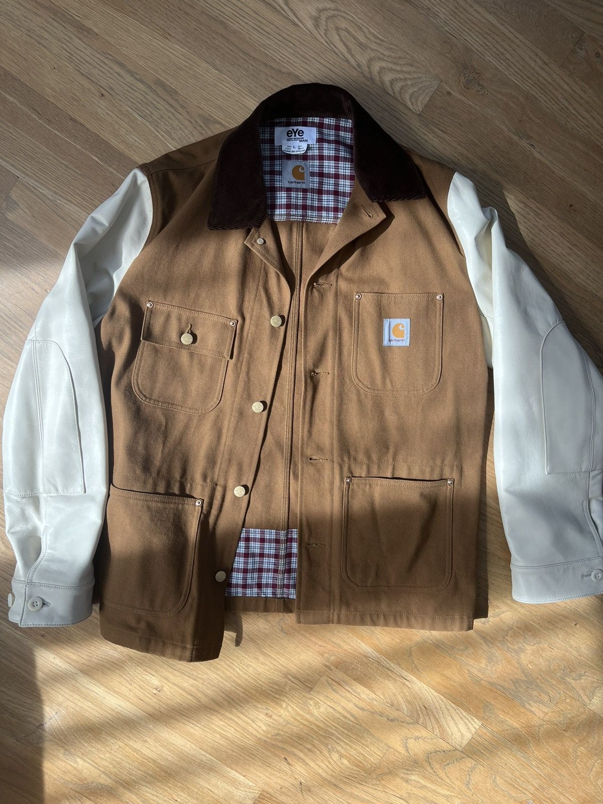 Junya Watanabe MAN Carhartt Leather Canvas Chore Coat