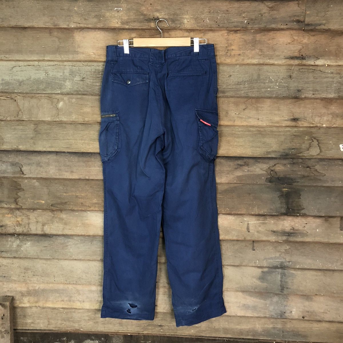Japanese Brand Field Message Blue multi pocket tactical Cargo Pants #5031 Size US 30 / EU 46 - 10 Thumbnail