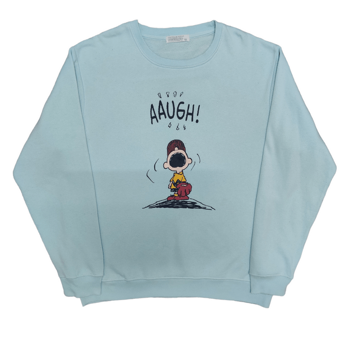Peanuts Vintage Peanuts Baby Blue Crewneck Sweatshirt Grailed