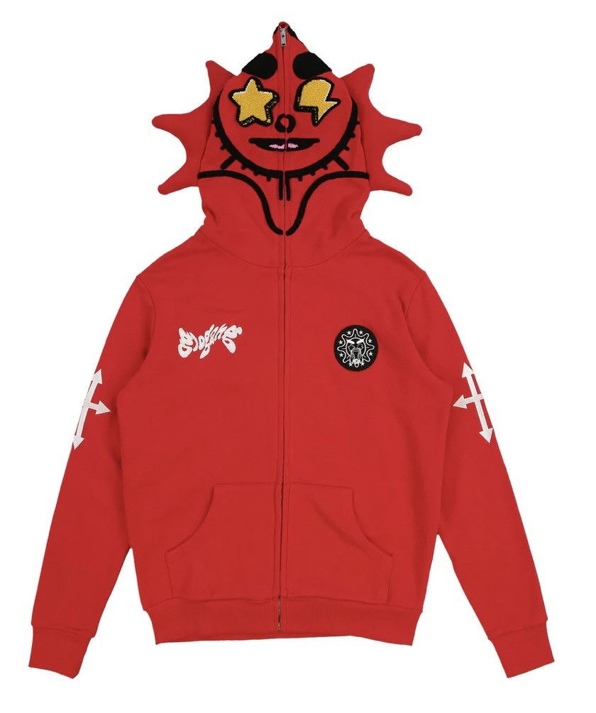 Glo Gang Glo Man Red Full Zip Hoodie (Glo Gang) | Grailed