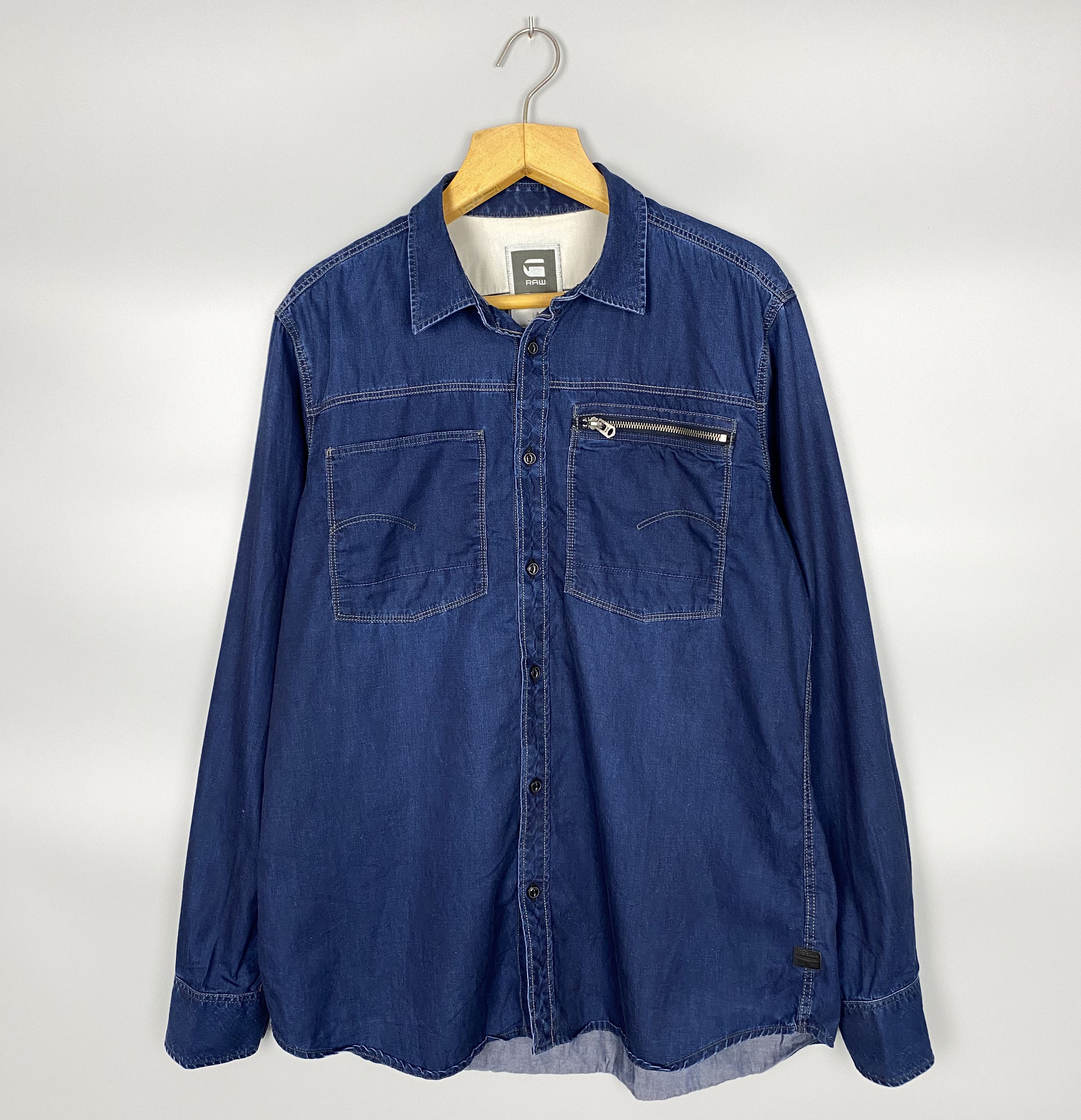 G-Star G-Star Raw Attacc Shirt L/S Denim Overshirt Size US XL / EU 56 / 4 - 1 Thumbnail