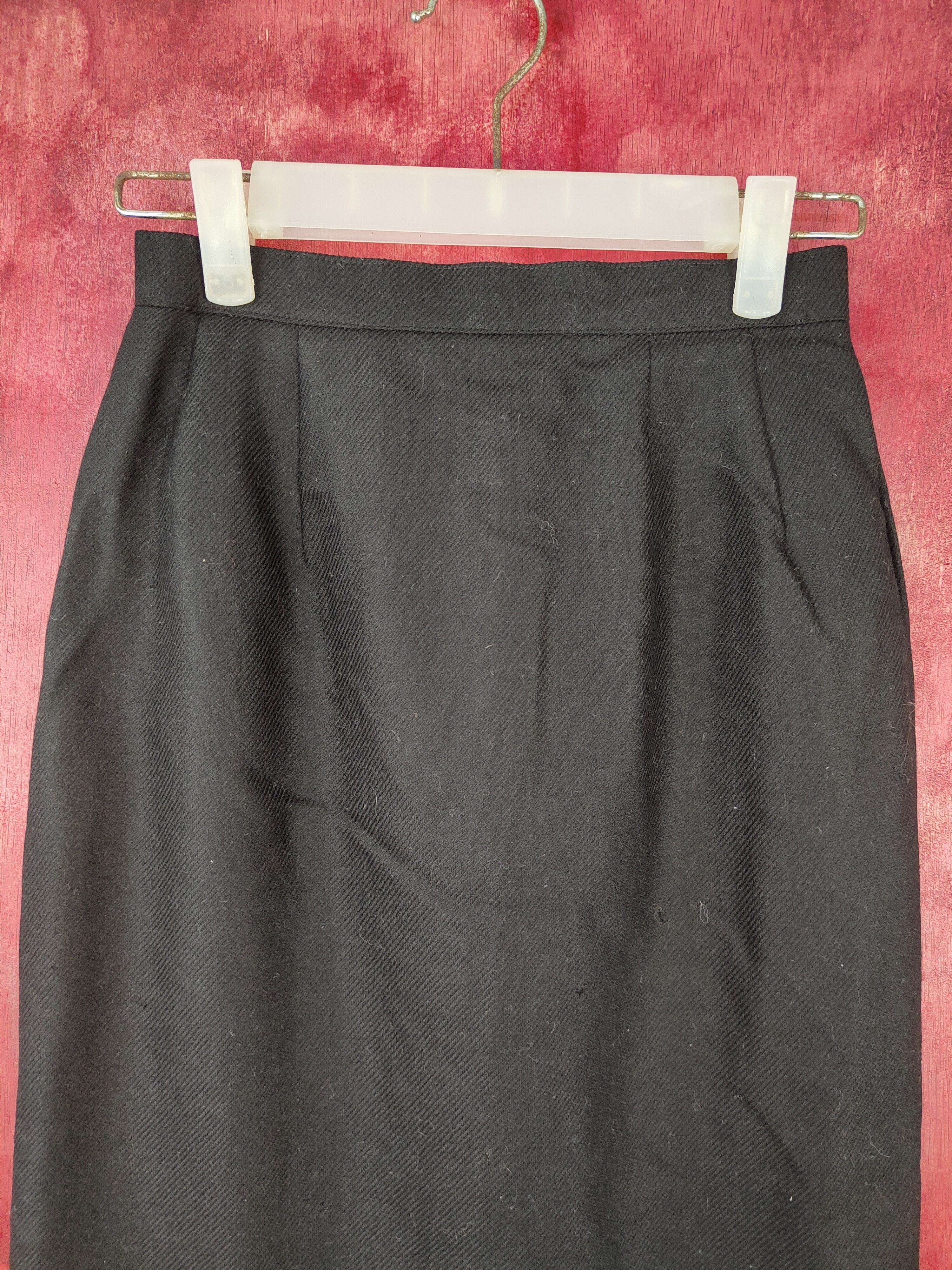 Burberry Burberrys® Black Midi Skirt #S510 Size 24" / US 00 / IT 34 - 2 Thumbnail