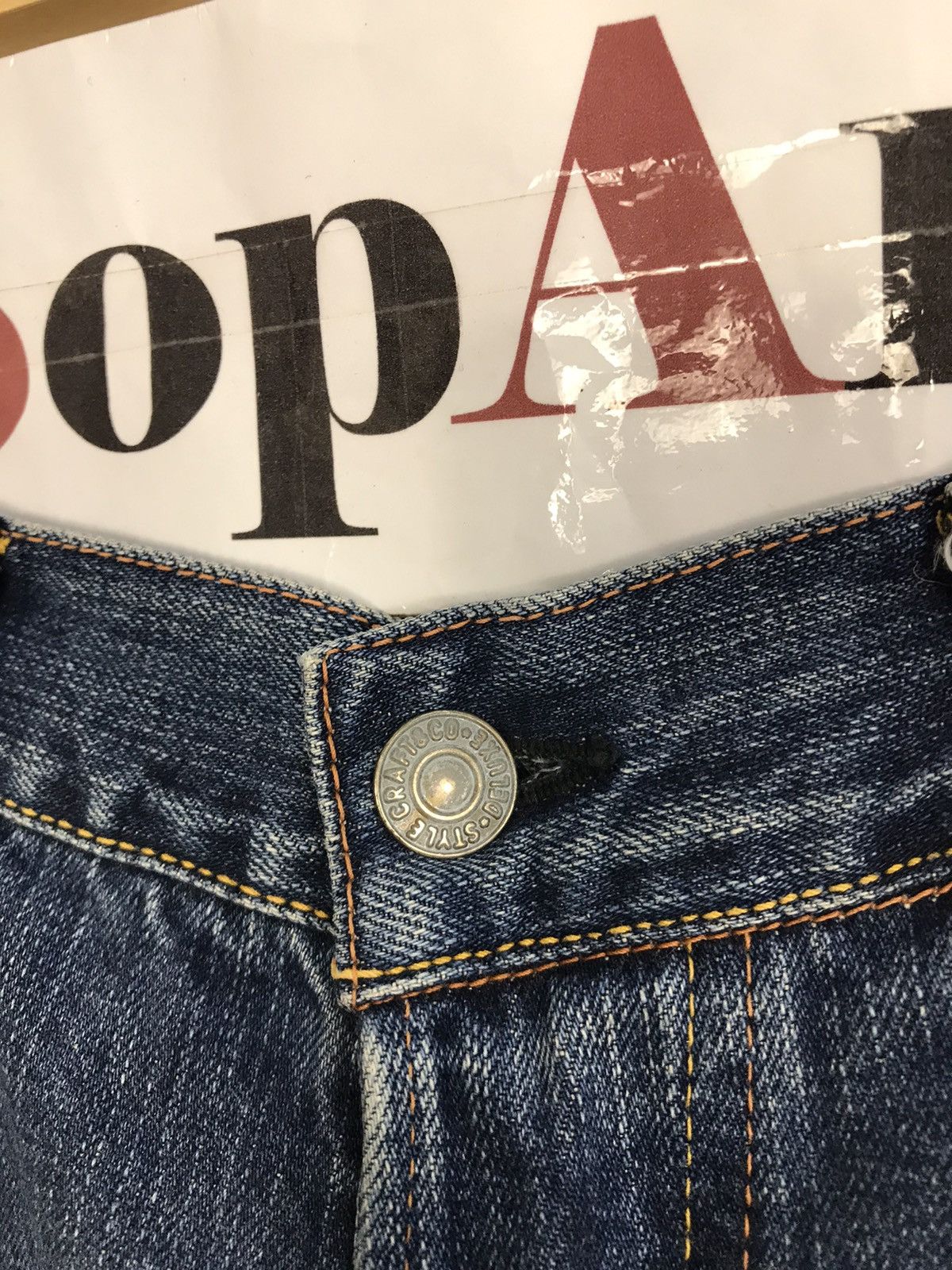Vintage Evisu No3 Distressed Denim Design