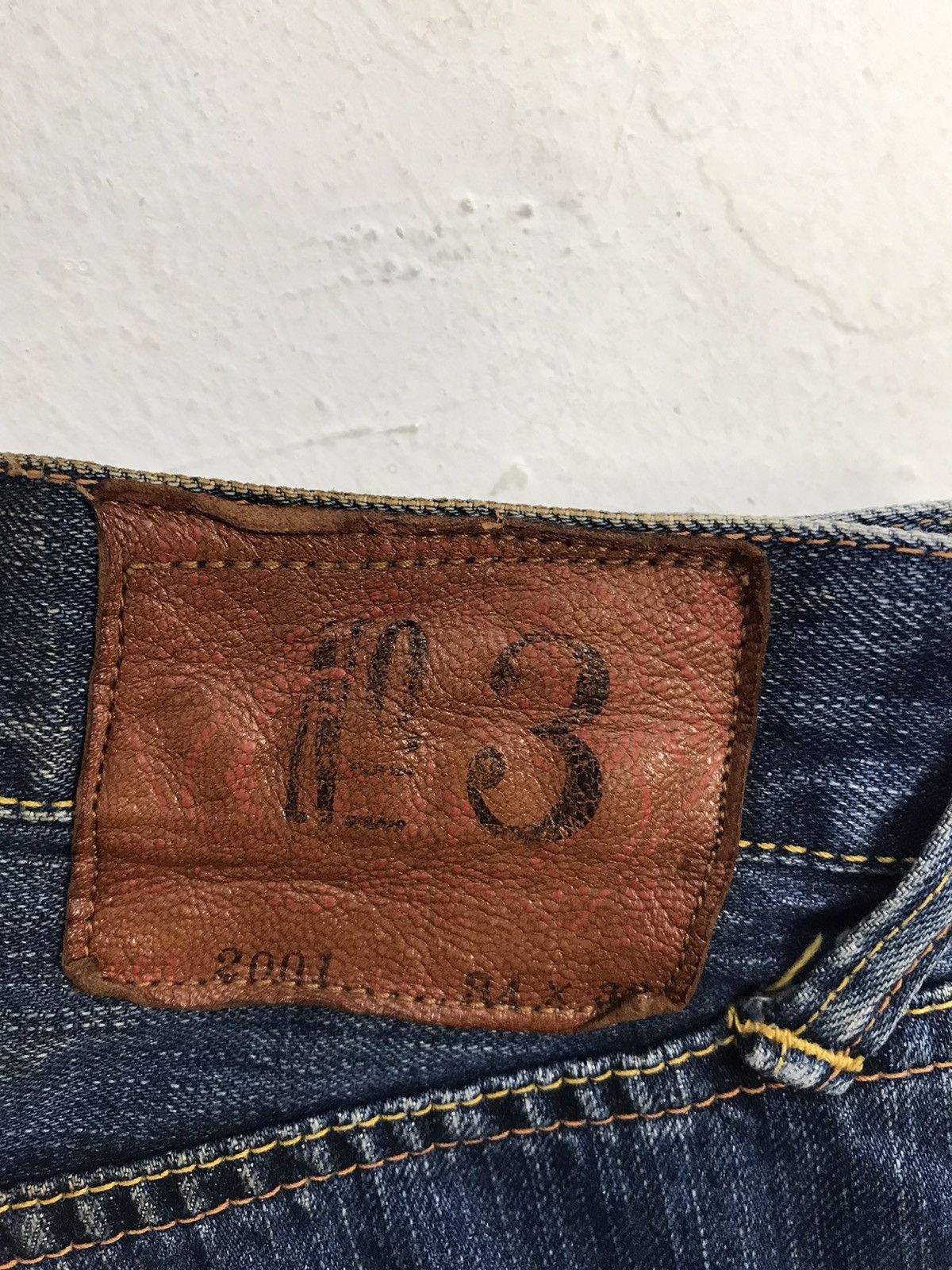 Vintage Evisu No3 Distressed Denim Design