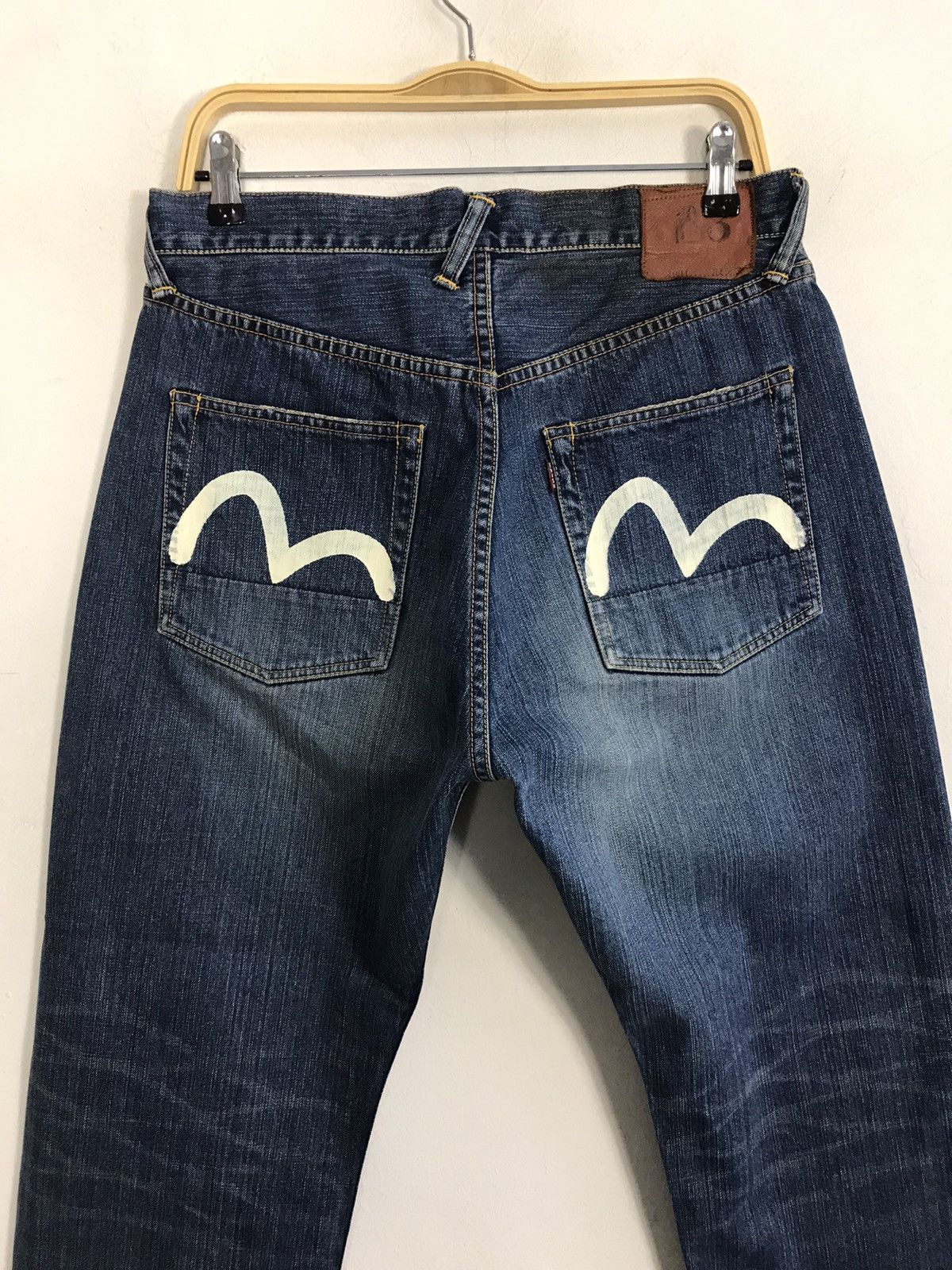 Vintage Evisu No3 Distressed Denim Design