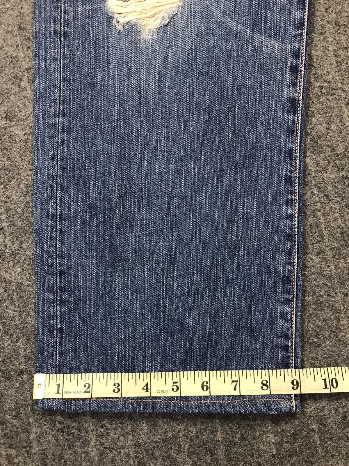 Vintage Evisu No3 Distressed Denim Design