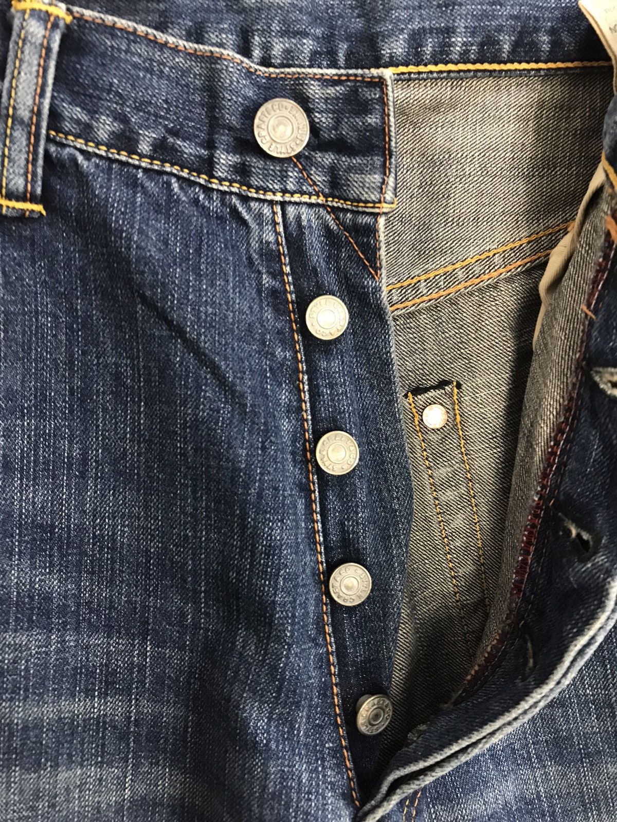 Vintage Evisu No3 Distressed Denim Design