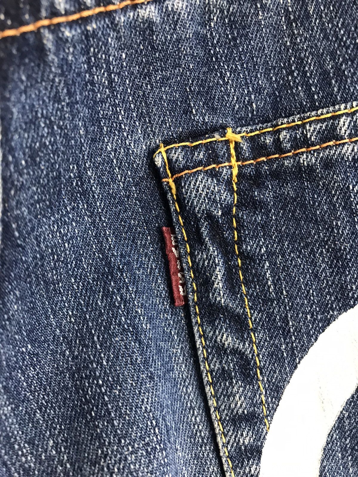 Vintage Evisu No3 Distressed Denim Design