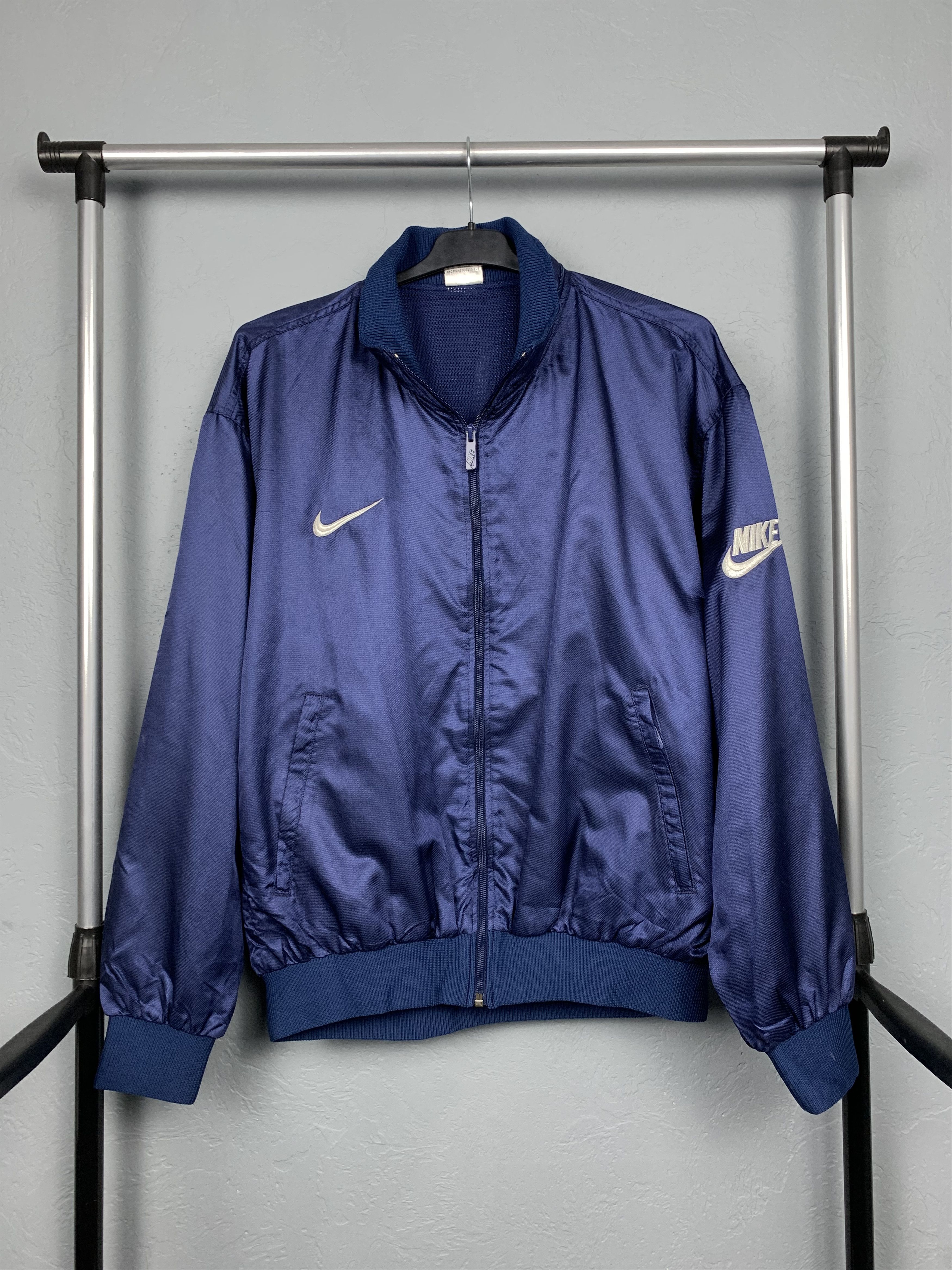Nike Nike 90s Vintage Mens Nylon Bomber Jacket Size US XL / EU 56 / 4 - 1 Thumbnail