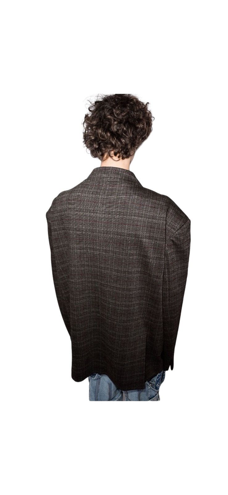 Balenciaga Engineered Oversized Check Blazer