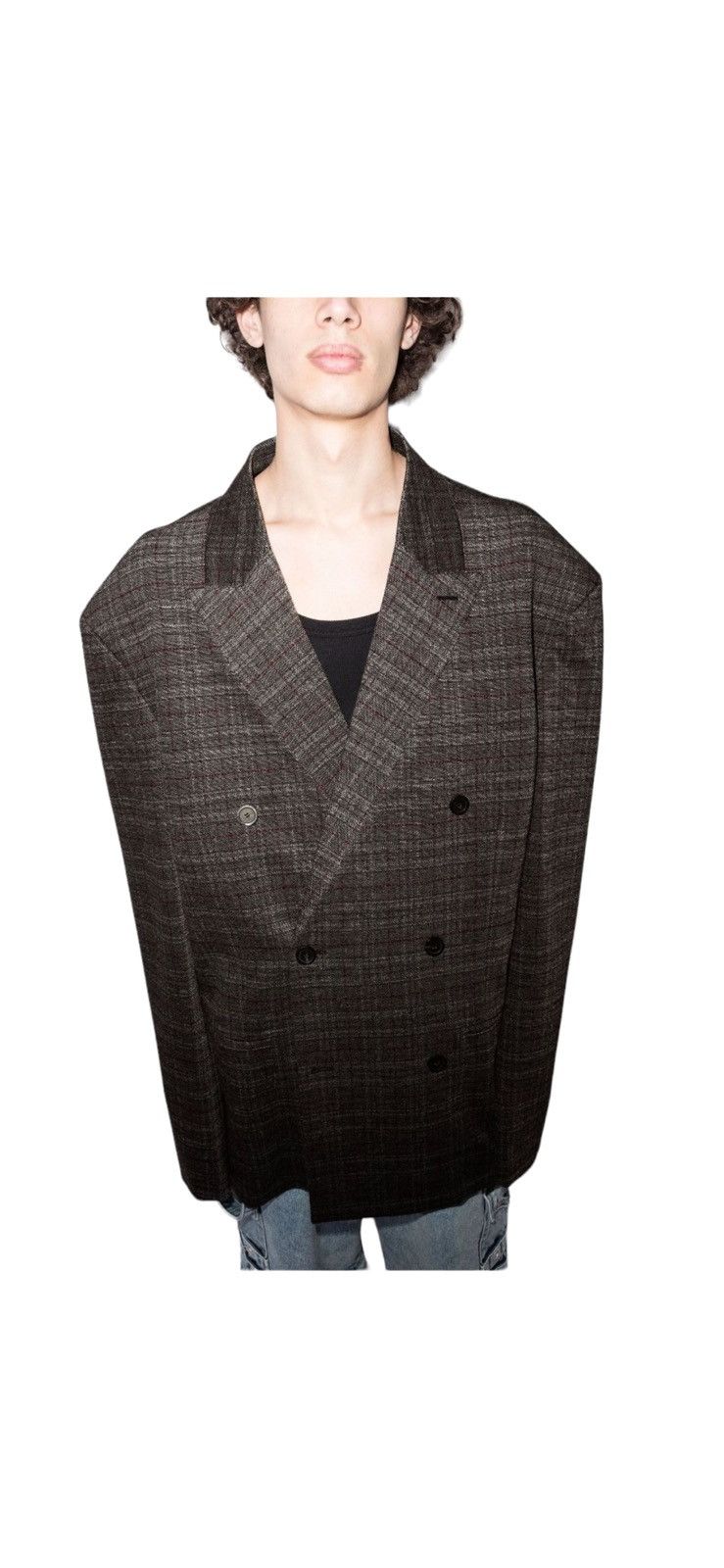 Balenciaga Engineered Oversized Check Blazer