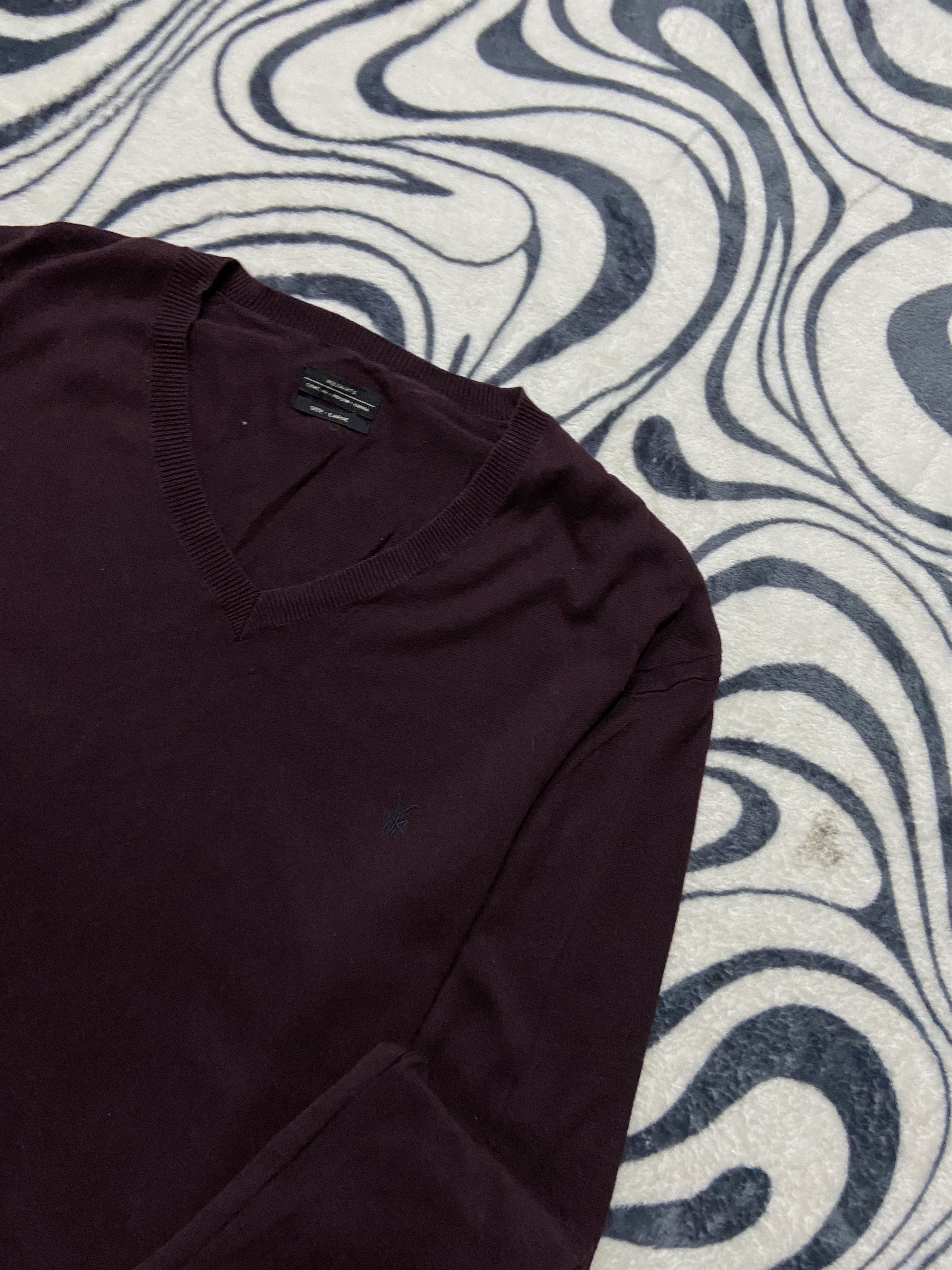 Allsaints Allsaints Mens V-neck Sweater Size US L / EU 52-54 / 3 - 2 Thumbnail
