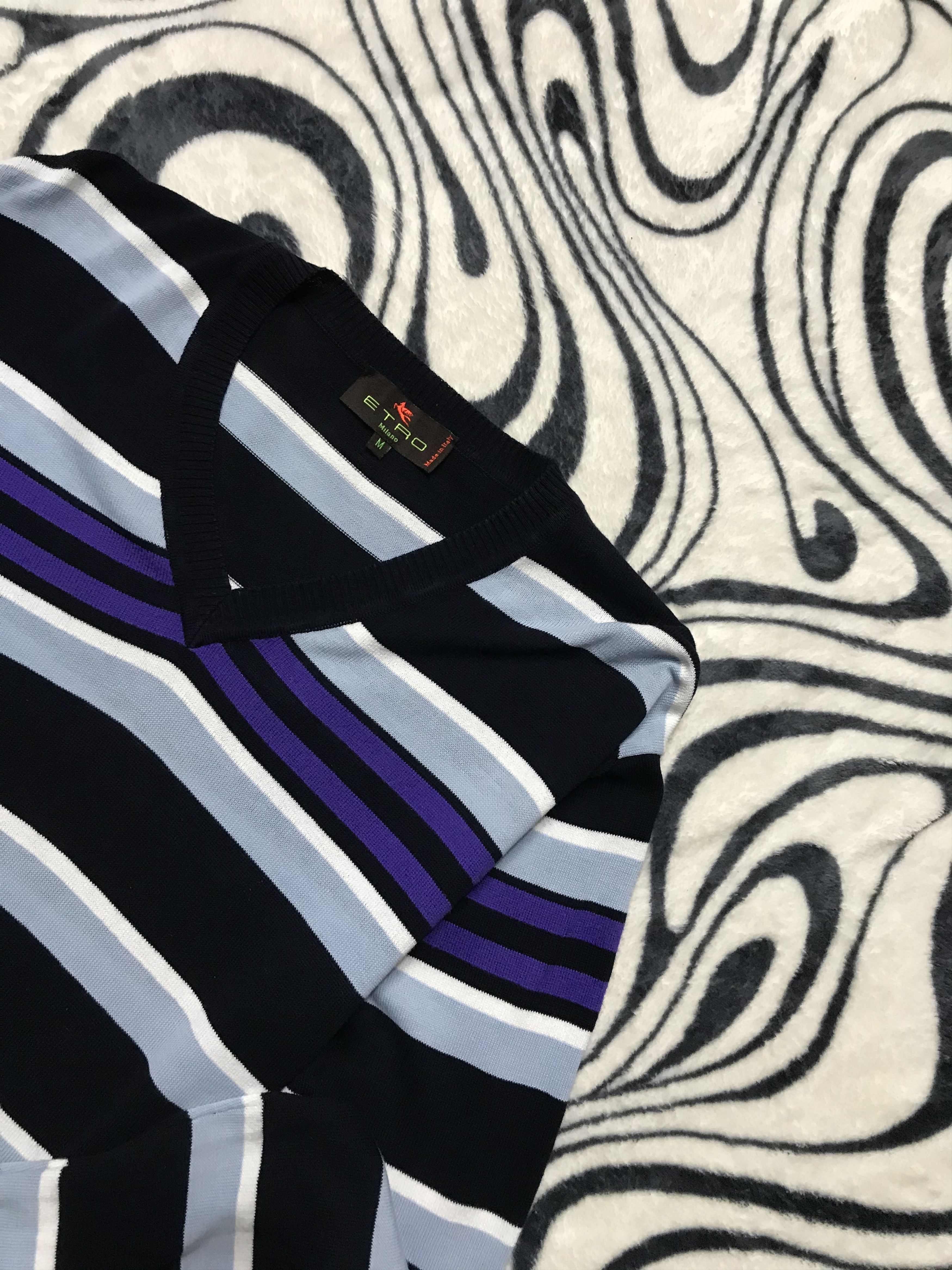 Etro Etro Milano Mens V-neck Sweater Size US M / EU 48-50 / 2 - 2 Thumbnail